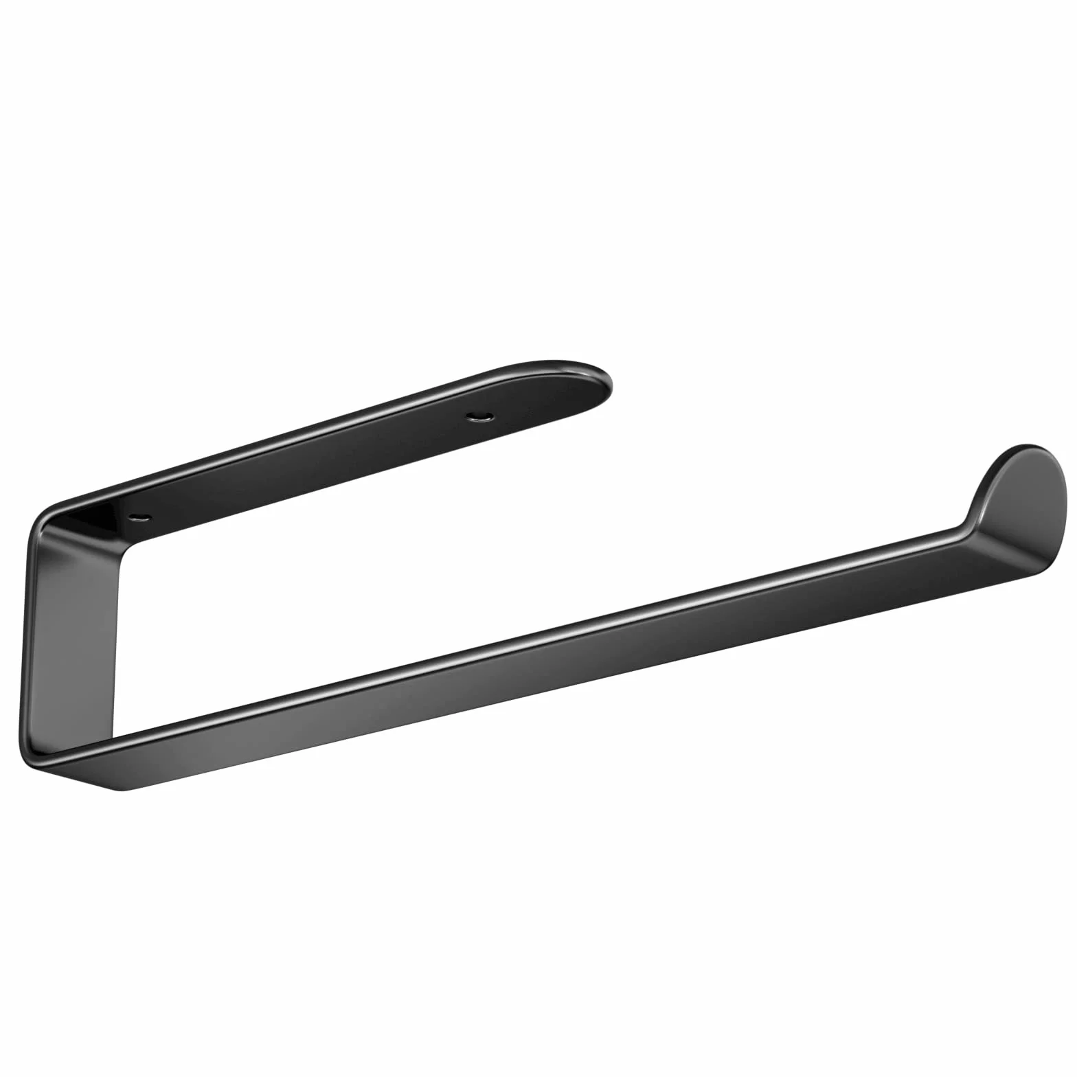 Newaner Uchwyt na ręczniki kuchenne, do zawieszenia na ścianie, bez wiercenia, samoprzylepny lub wiercący, 295 mm, aluminiowy, do kuchni, łazienki, szafy, pionowo lub poziomo, czarny