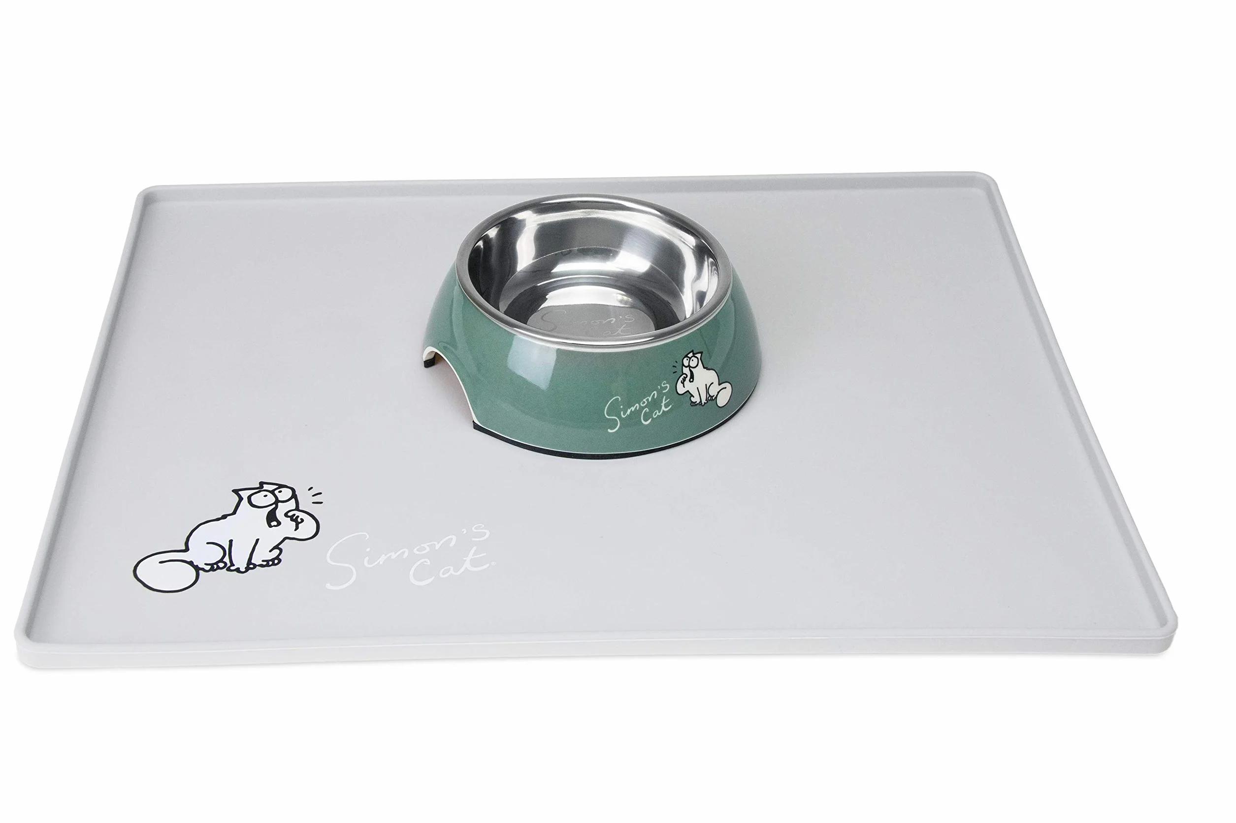 Simon's 522106 Cat podkładka pod miskę dł.: 40 cm szer.: 30 cm wys.: 1 cm jasnoszara