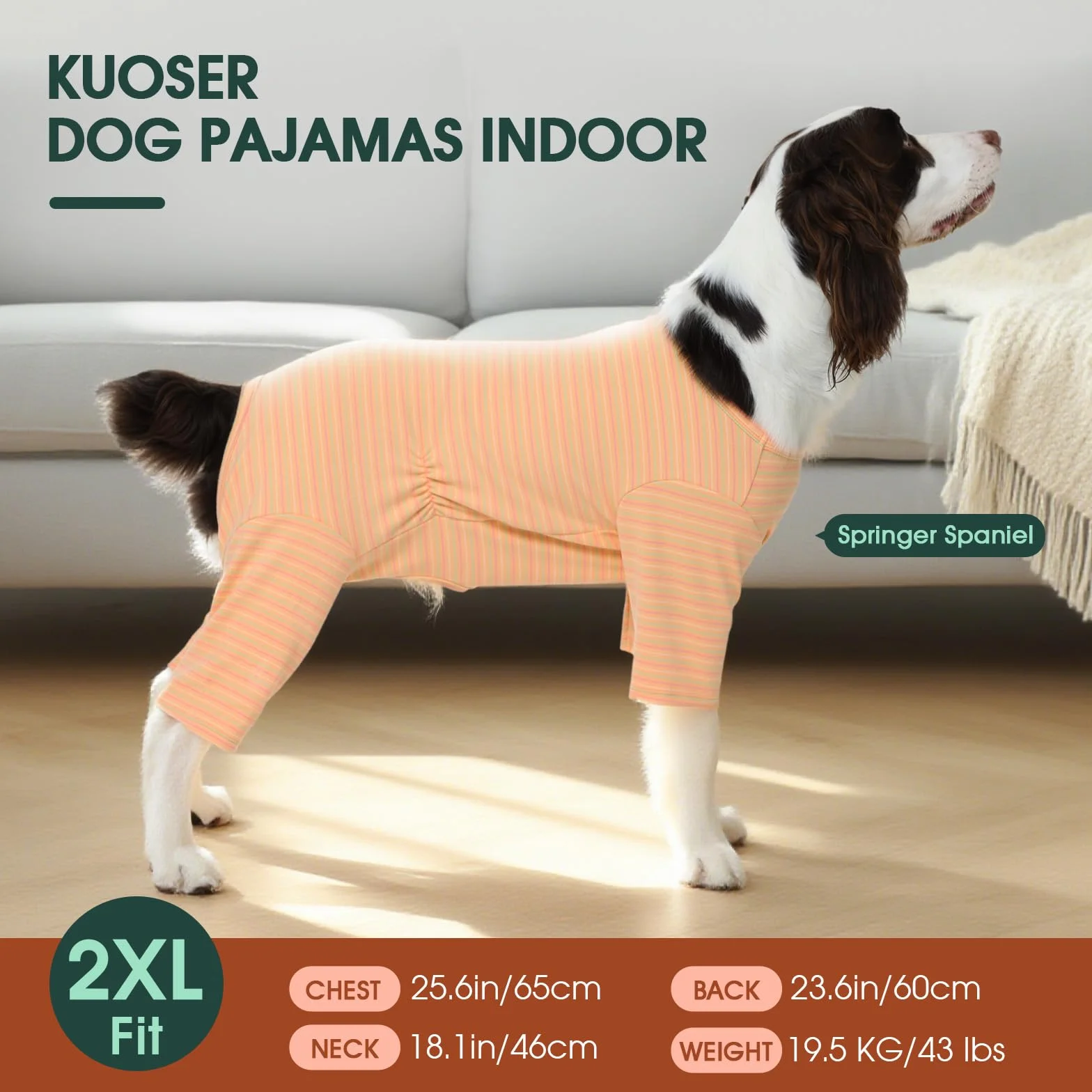 Kuoser Piżama dla psa z czterema nogami, polarowy sweter dla dużych psów, ciepły kombinezon dla psa, termiczny bluszcz z kapturem, miękki świąteczny strój dla szczeniaka, zimowe piżama dla zwierząt