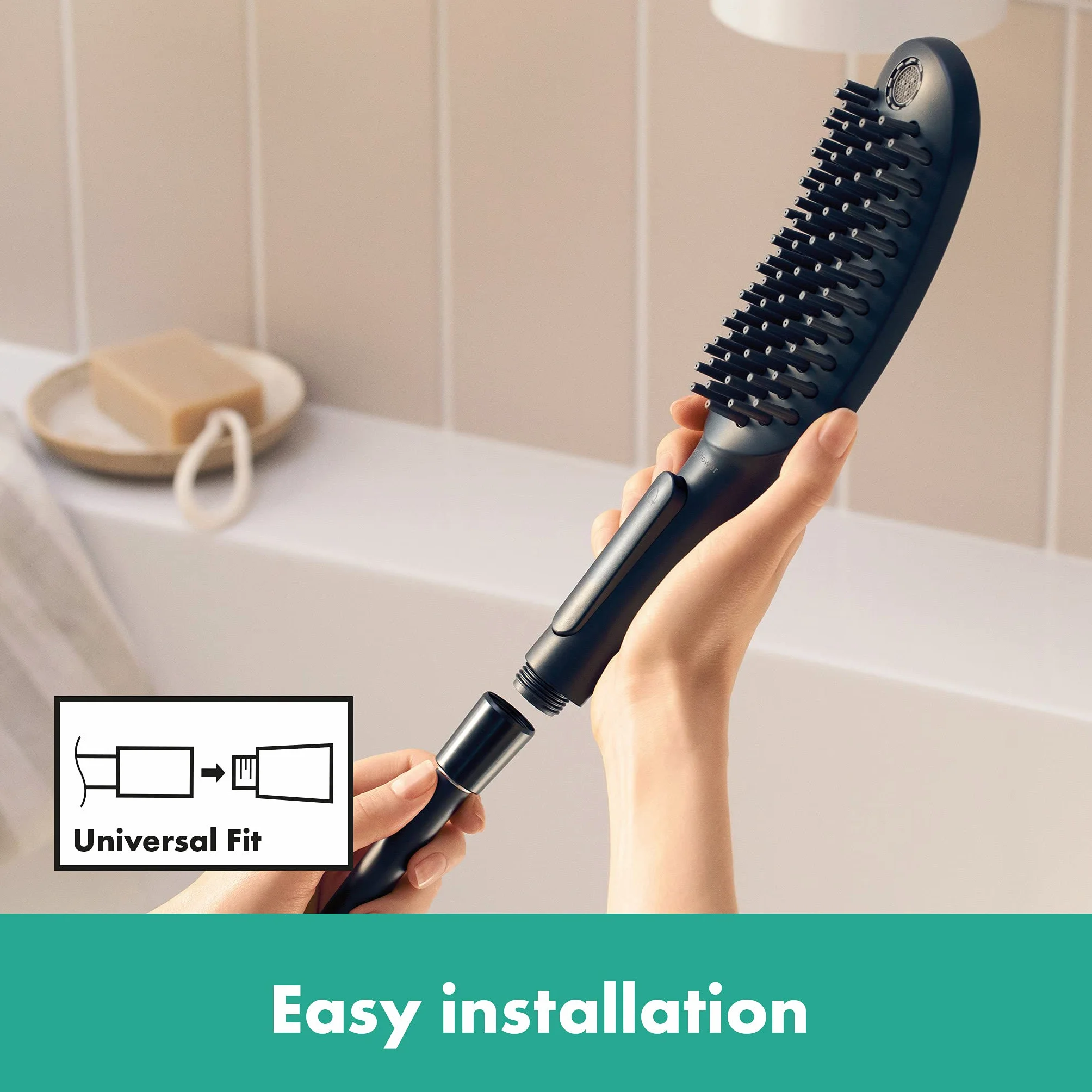 hansgrohe DogShower Główka prysznicowa dla psów 150 3jet z masującymi dyszami czarny matowy, 26640670