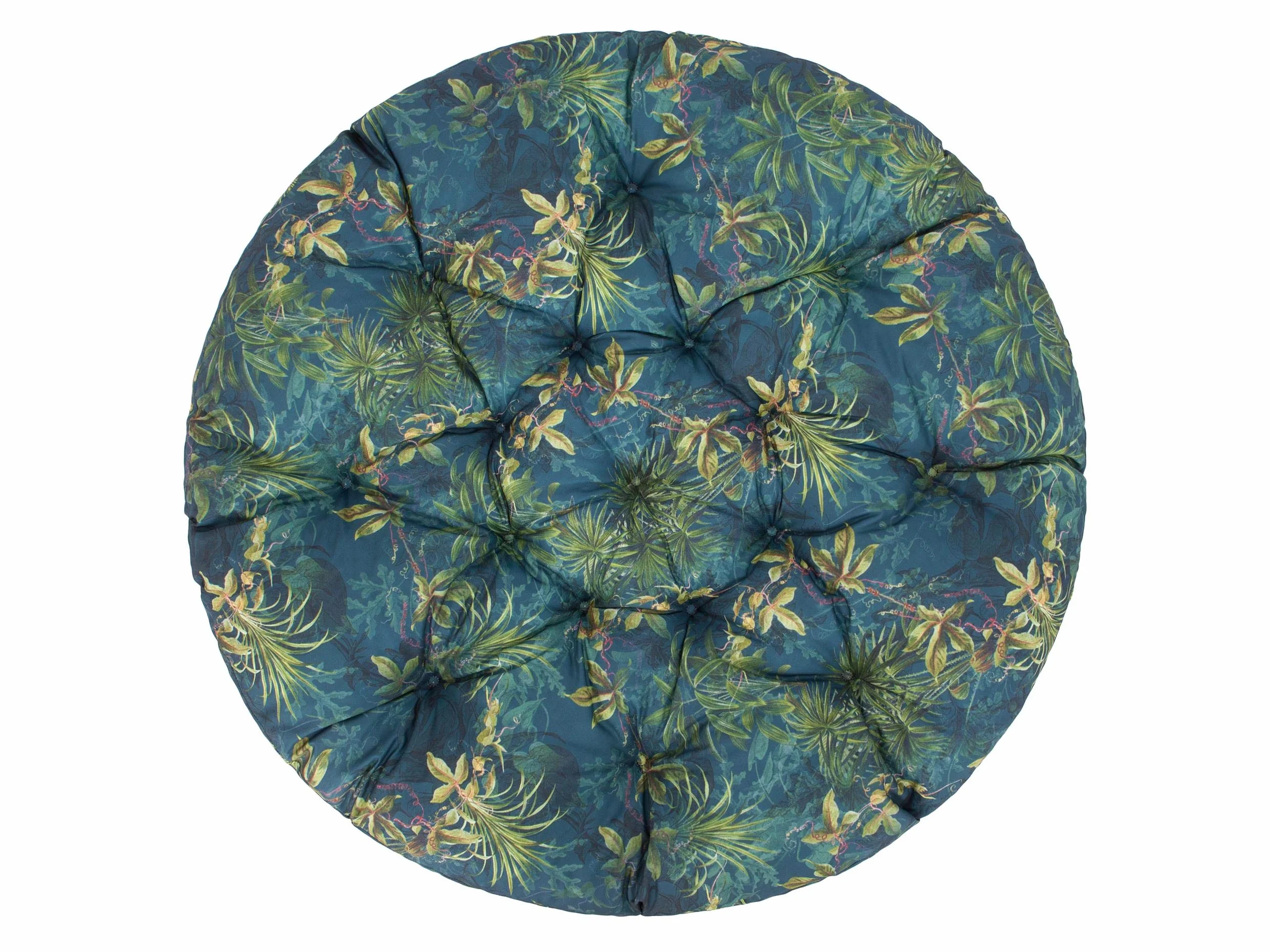 PillowPrim Poduszka na fotel papasan, podkładka, poduszka zamienna Papasan D 114 cm, wyściełana poduszka podłogowa, poduszka do siedzenia, do fotela wiszącego, wyprodukowano w UE – zielona trawa