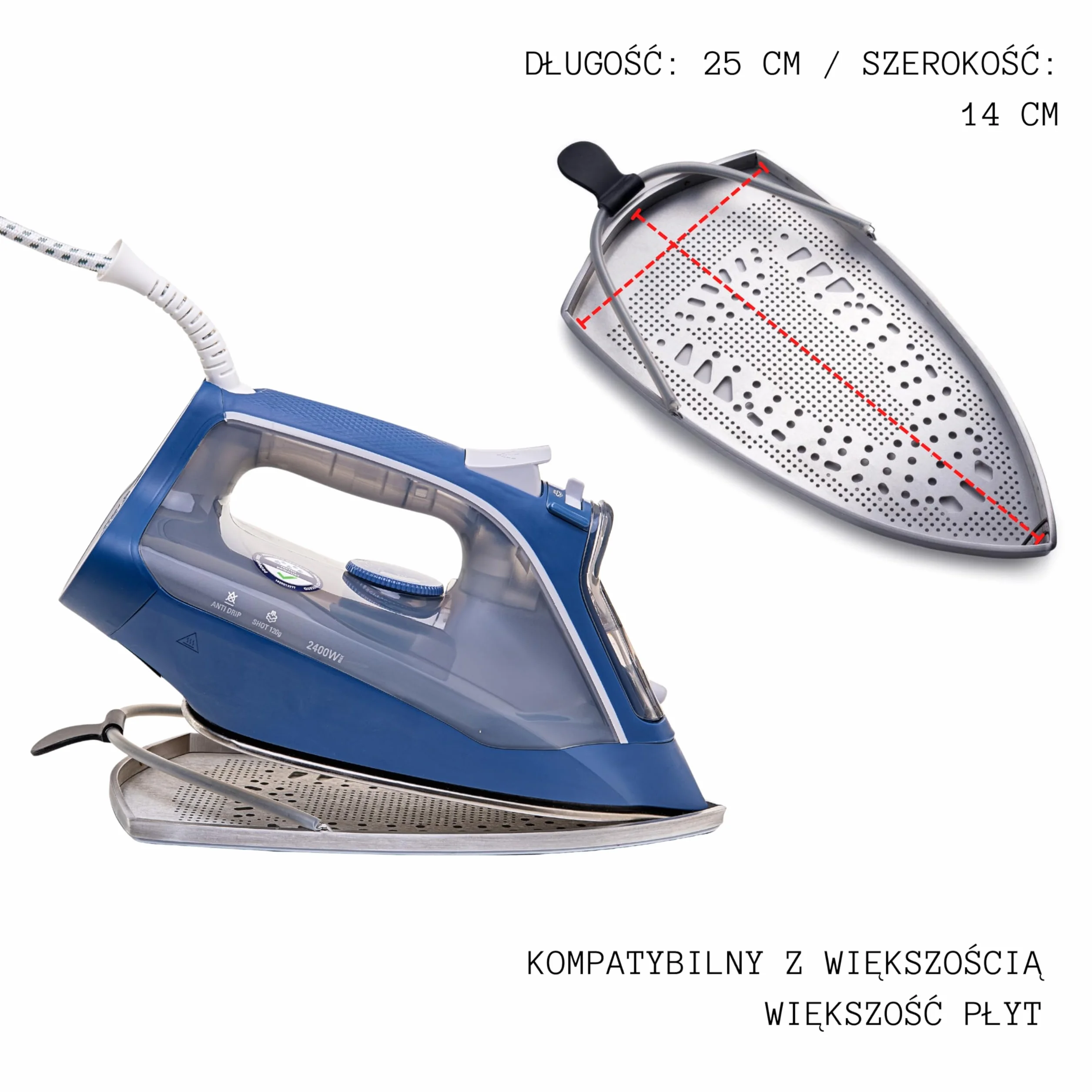 Erreke Podeszwa żelazka, podeszwa do prasowania, tekstylna podeszwa ochronna, nieprzywierająca, pasuje do większości żelazek, chroni ubrania, zapobiega poparzeniom tekstylnego połysku, łatwa