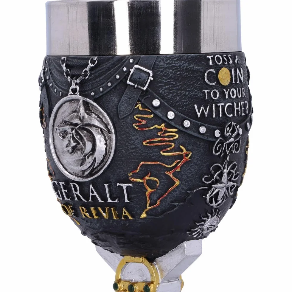 Nemesis Now Oficjalnie licencjonowany czar, Wiedźmin Geralt z Rivii, czarny, 19,5 cm
