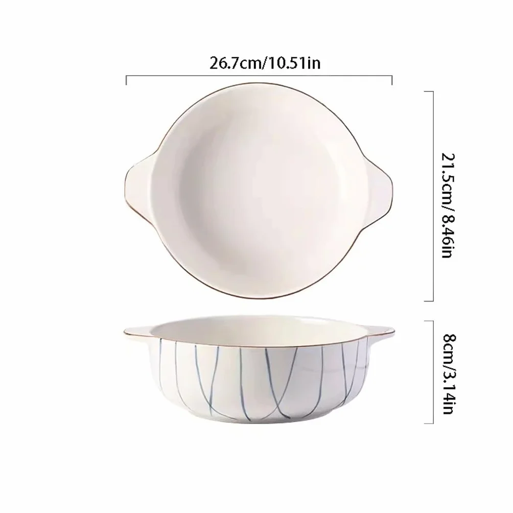 Ramen miski miska na owoce chiński styl ceramiczna podwójne ucho miska do zupy domowa zastawa stołowa miska ramen duża miska do zupy nadaje się do zupy, ziaren i makaronu miska sałatkowa