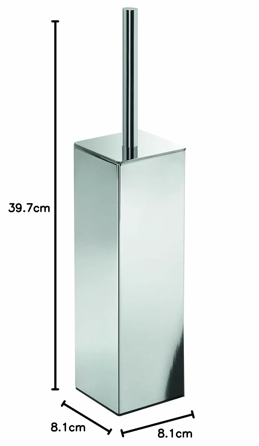 Gedy Odyseusz Chromowany, Wymiary i waga: 39,7X8,1X8,1 CM & 1,56 kg, Szczotka WC wykonana z mosiądzu, Szczotka łazienkowa Projekt R &D, 2 lata Gwarancji, Unikalna