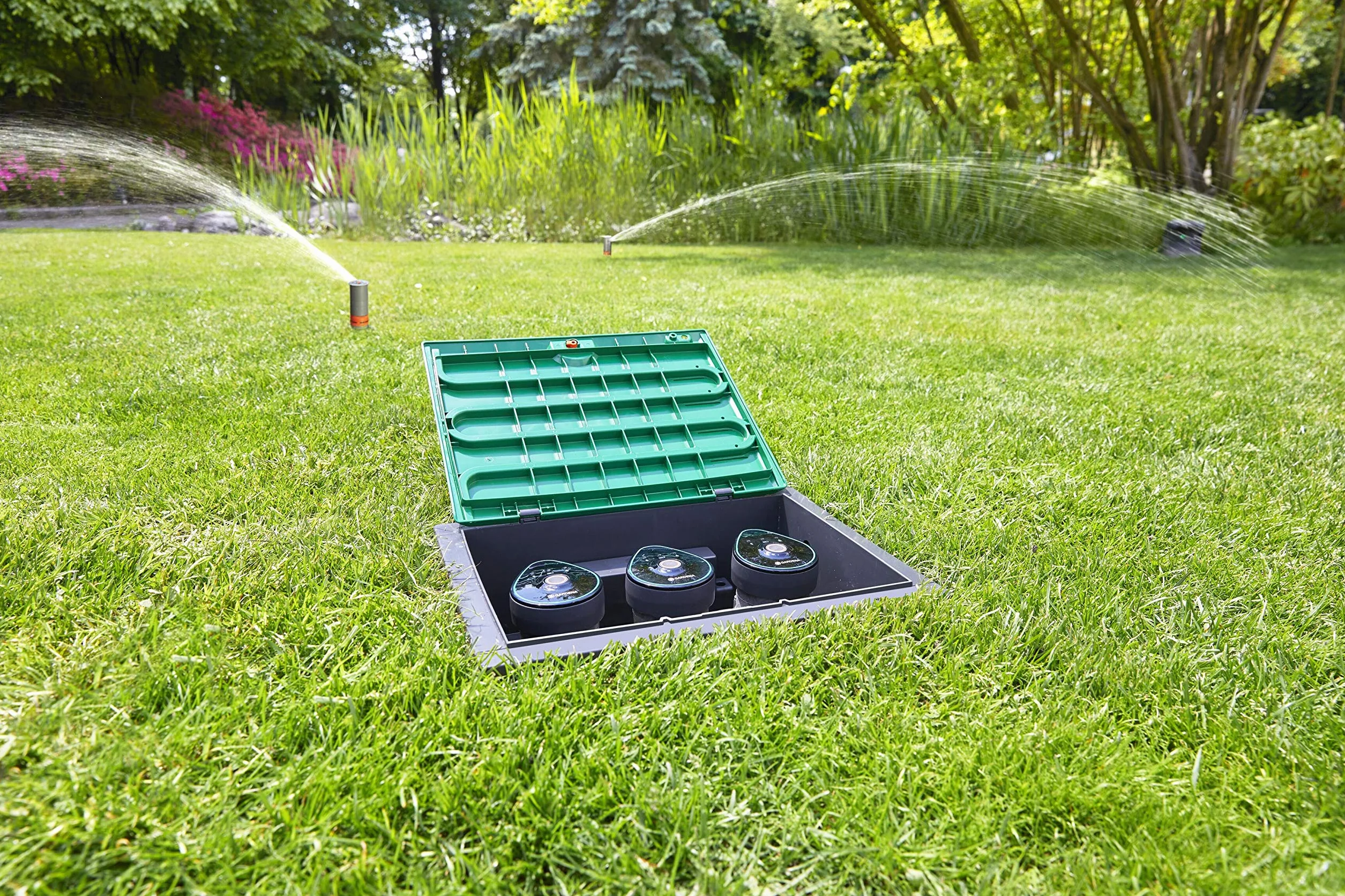 Gardena element sterujący 9 V Bluetooth: Jednostka sterująca do automatycznego i niezawodnego nawadniania, możliwość konfiguracji za pomocą aplikacji Bluetooth, bezprzewodowa (01287-20)