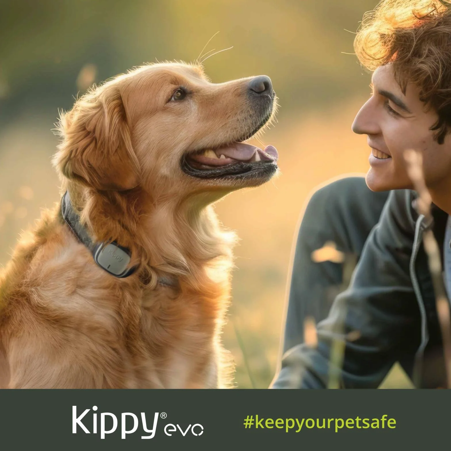 Kippy EVO Obroża GPS Monitor Aktywności dla Psów Kotów, 38g, Wodoodporna, Bateria 7 dni, Brązowe Drewno
