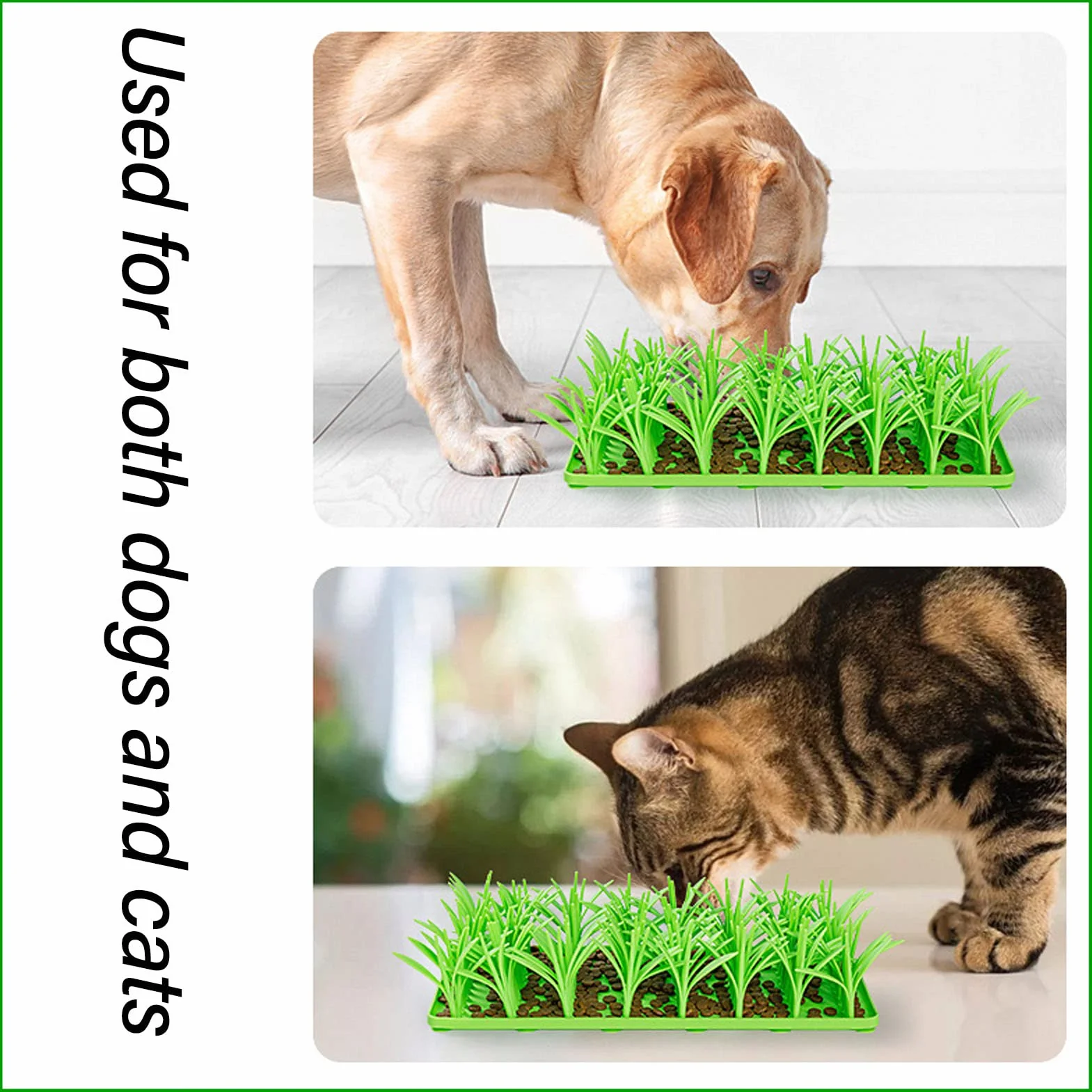 Mata do Wąchania Psa, Silikonowa Zielona Trawa Psy Mata Węchowa Puppy Sniffing Pad Narzędzie do Karmienia Zwierząt Domowych do Szkolenia Psów Kotów