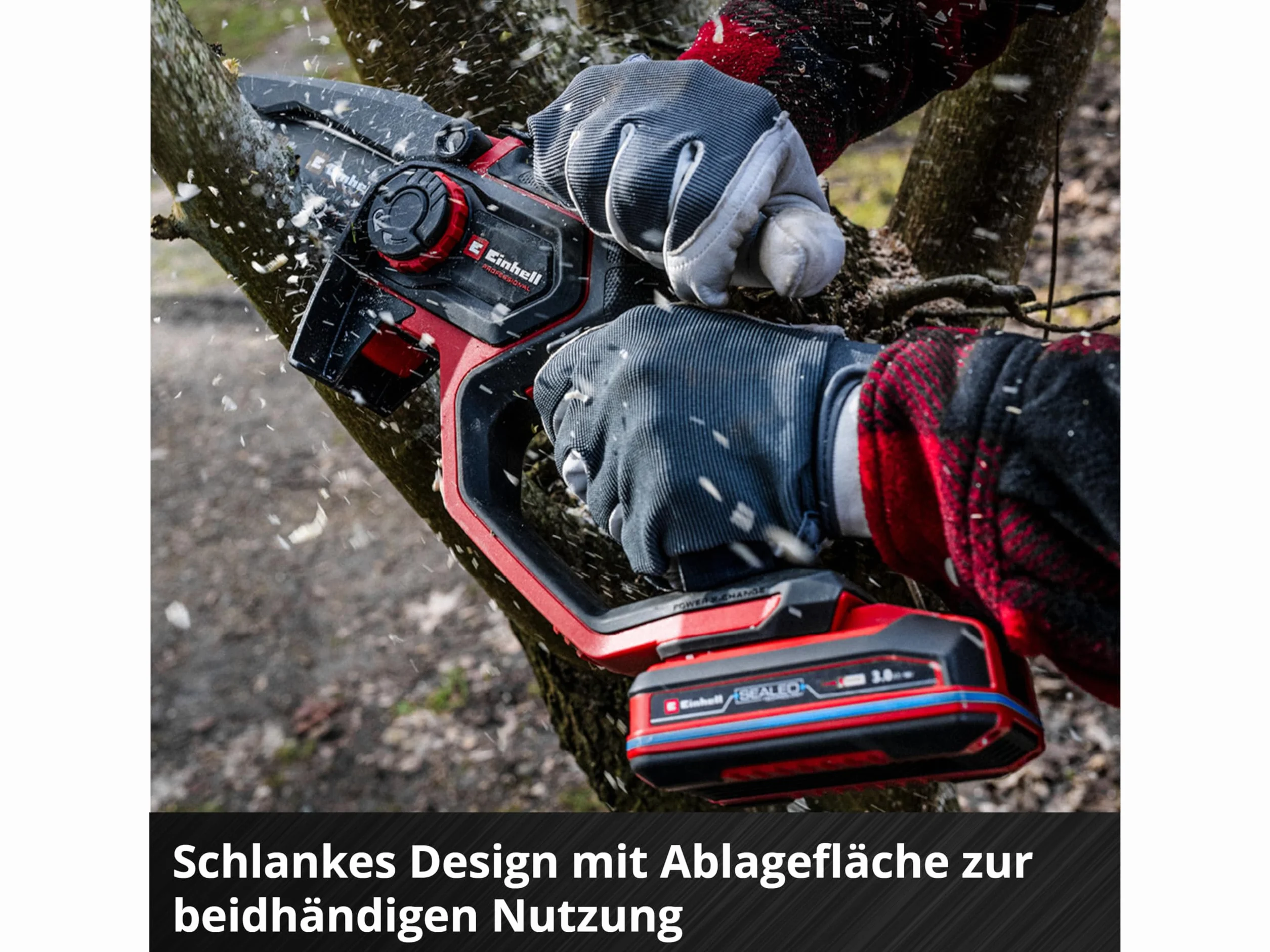 Einhell Profesjonalna akumulatorowa piła łańcuchowa GP-PS 18/20 Li BL-Solo Power X-Change (18 V, długość cięcia 15 cm, bezszczotkowa, prędkość łańcucha 8 m/s, automatyczne smarowanie łańcucha, bez
