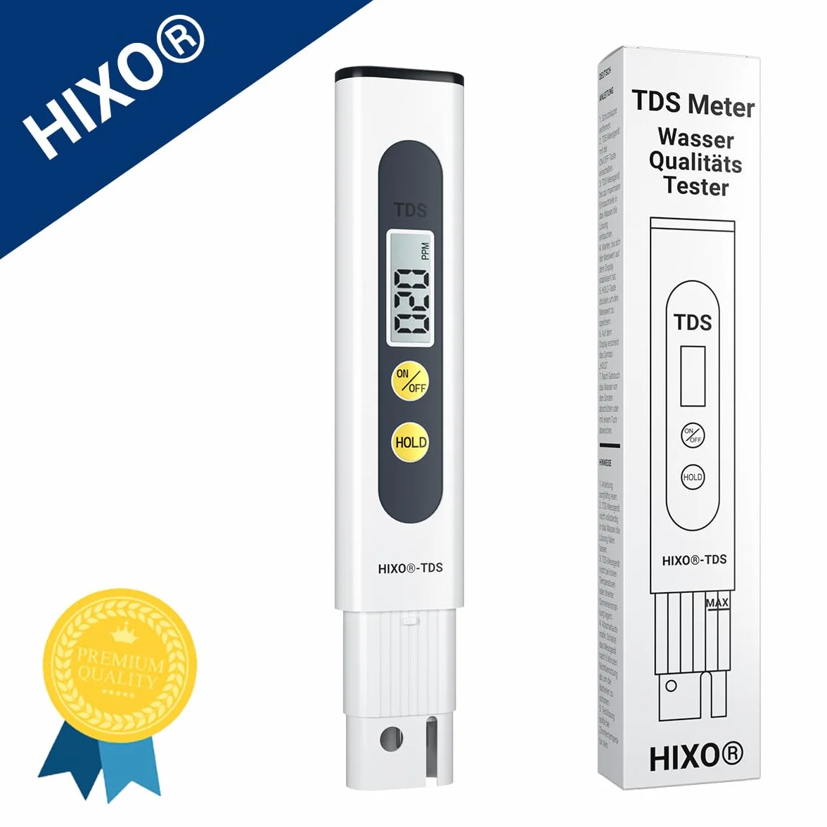 miernik TDS z sondą tytanową tester wody do wody pitnej, osmozy, akwarium, hydroponiki