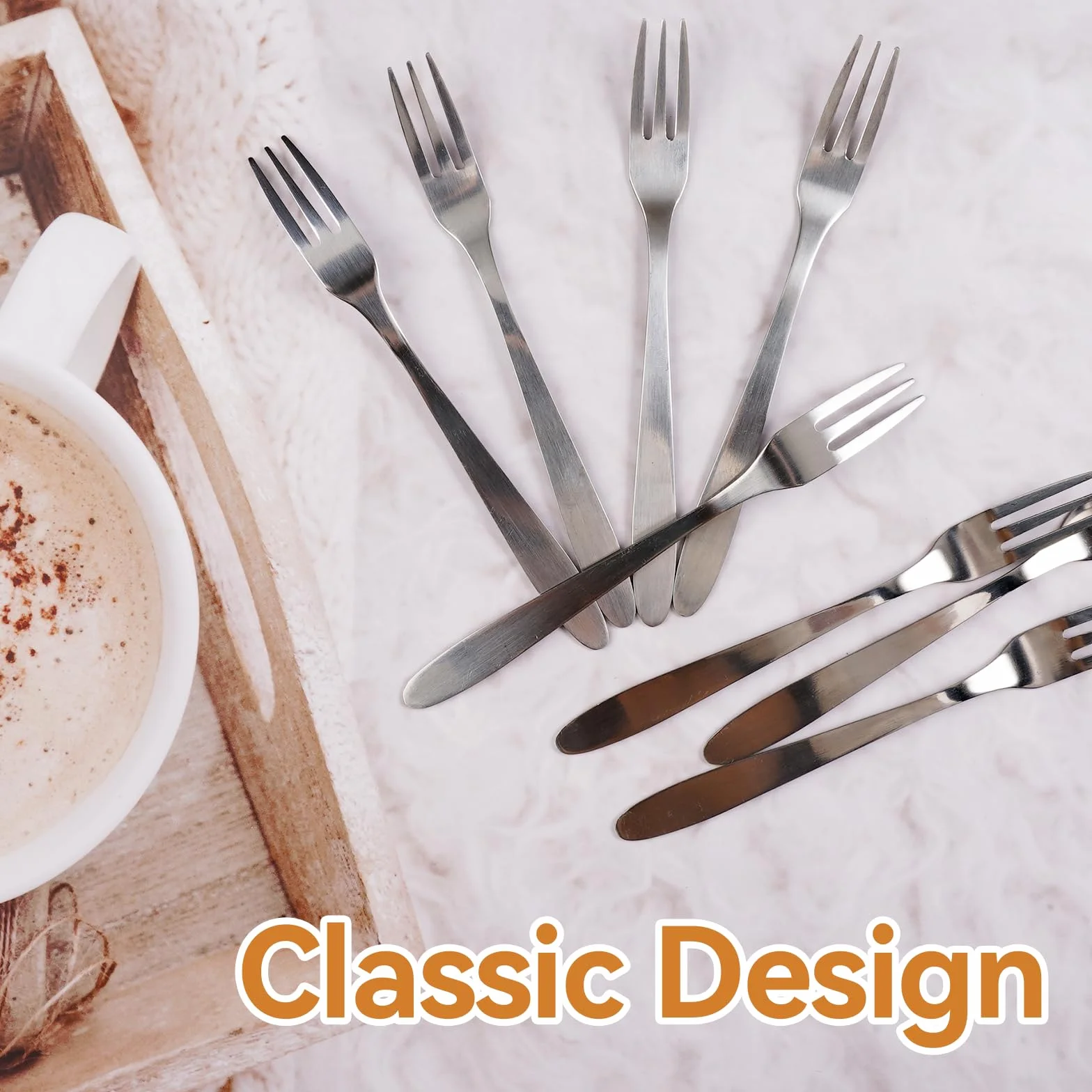 Zestaw 36 widelców do ciasta, widelczyki deserowe, 13 cm, ze stali nierdzewnej, małe widelce, widelce ze stali nierdzewnej, eleganckie i nowoczesne, do domu, restauracji, na imprezę, na zewnątrz