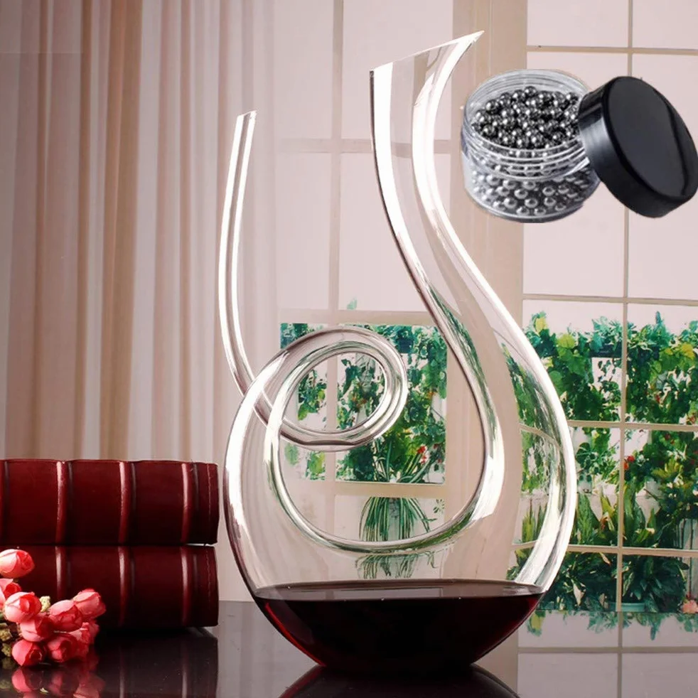 Karafka do wina, ręcznie dmuchana bezołowiowa kryształowa szklanka, 1500 ml klasyczny aerator do wina, karafka czerwonego wina, akcesoria do wina, prezenty na wino