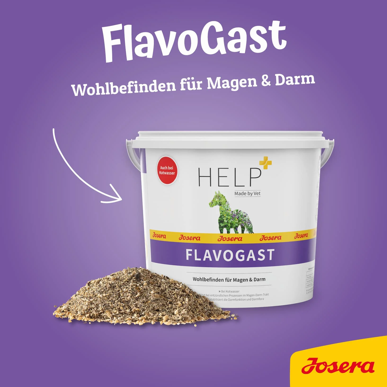 JOSERA Flavo Gast 3 kg karma dla koni wrażliwych z EquiFlavin