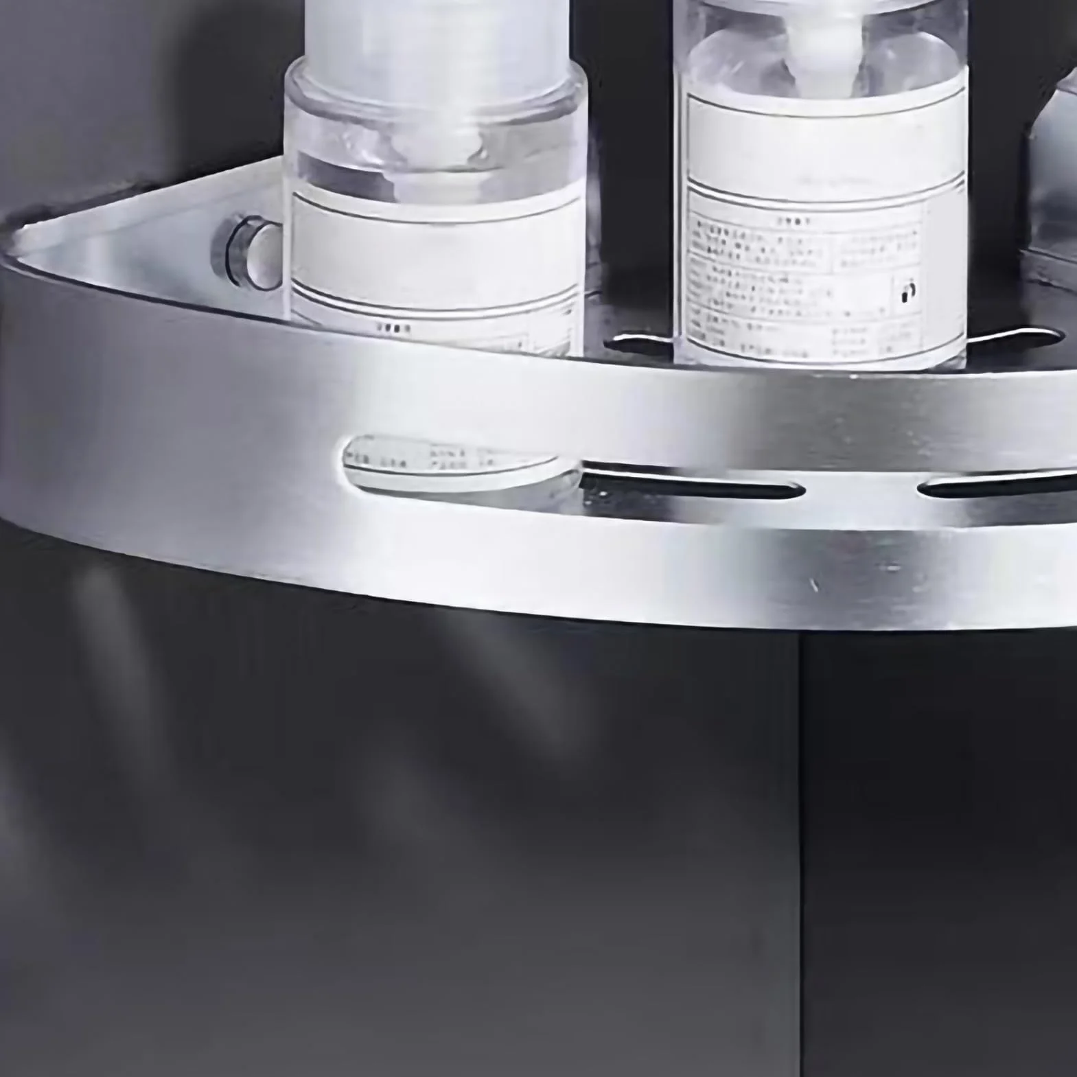 Fdit Punch Prysznicowy Stojak na Aluminium Aluminium łazienka Narożna Półka Bez Wiercenia Półka na ścianie z Silnym ładunkiem do Domu w Hotelu w Kuchni łazienka (Srebro trójkątne)