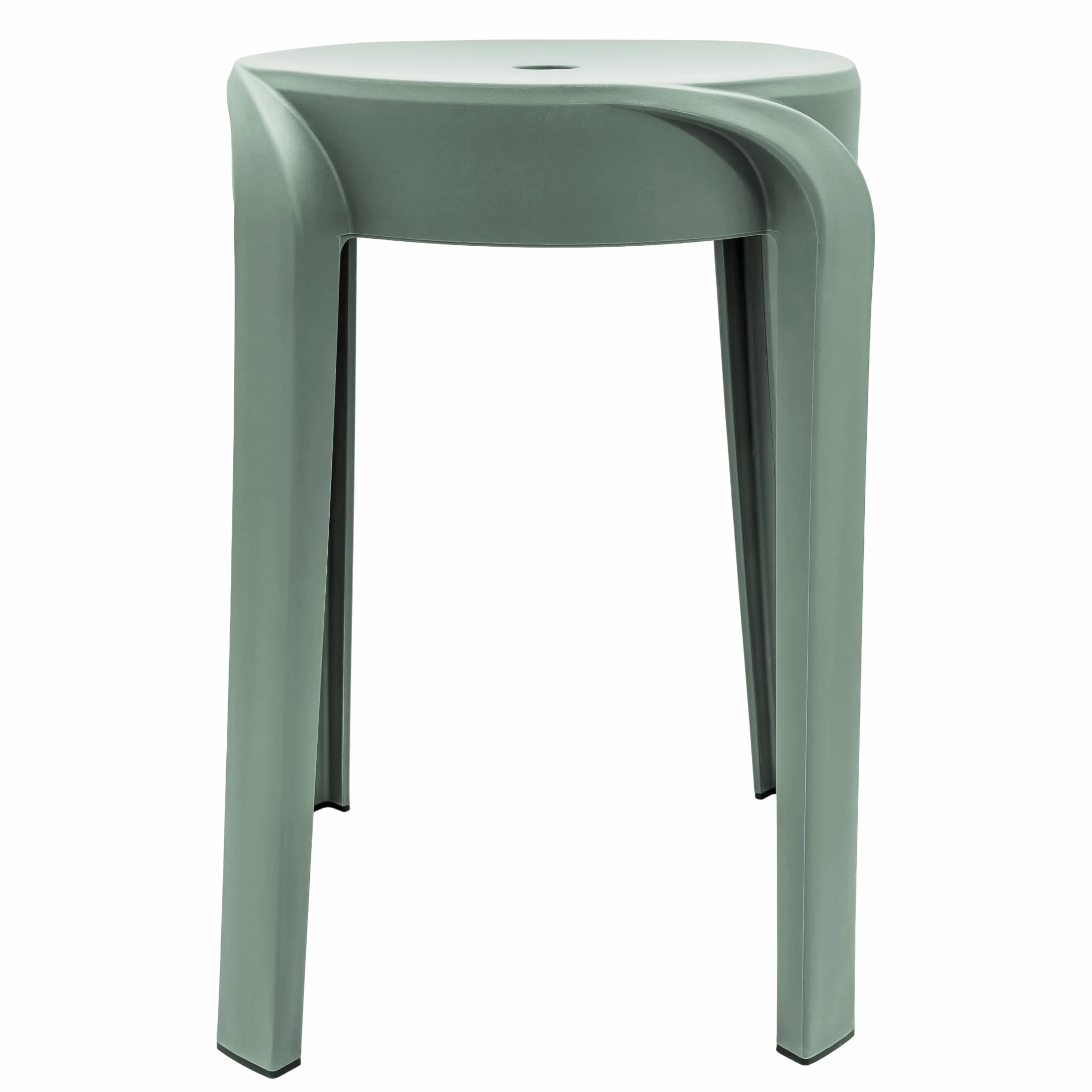 Taboret do siedzenia z tworzywa sztucznego, 46 x 30 cm, obciążenie do 120 kg, jasnozielony, wielofunkcyjny, antypoślizgowy, okrągły, taboret kuchenny, krzesło bez oparcia, taboret do łazienki, salonu