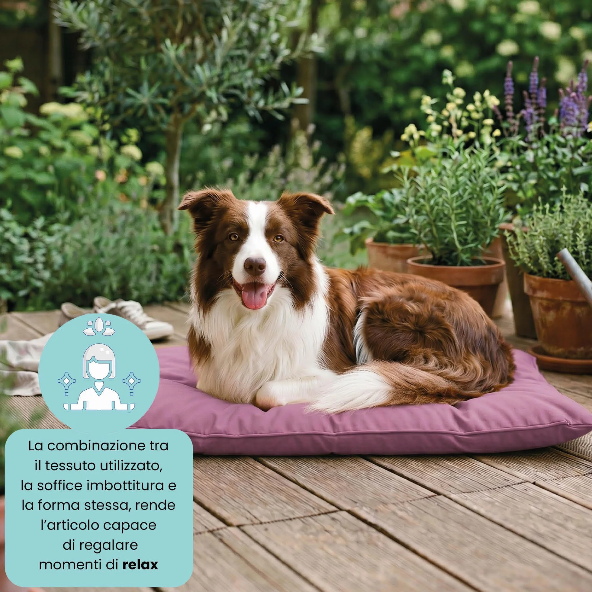 Stripey Finds Italian Bed Linen Dogs Maxy poduszka, 60 x 100 cm, liliowa
