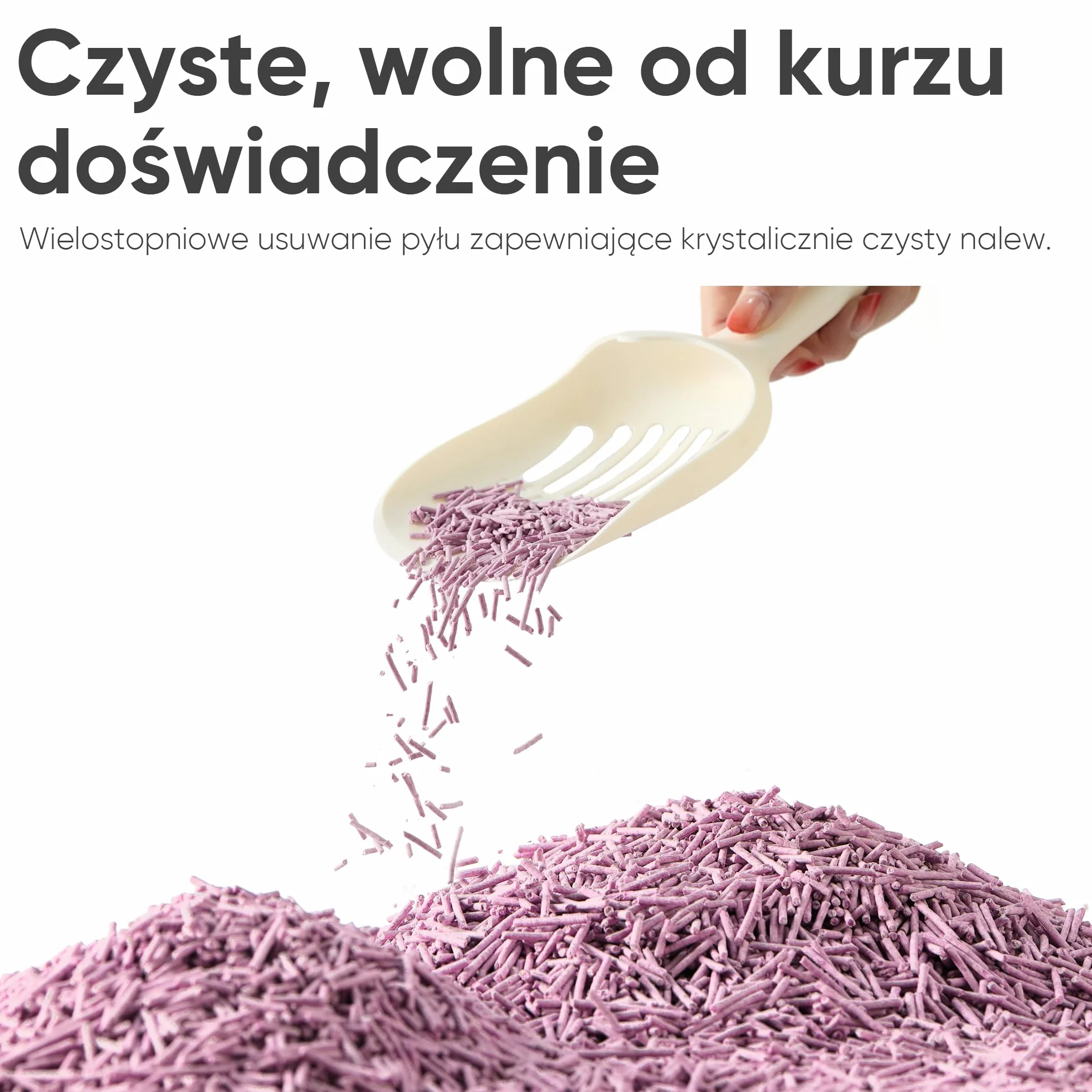 FUKUMARU Żwirek dla Kotów Tofu 5,4 kg Lawenda Mocne Zgniatanie Niski Poziom Kurzu Spłukiwane Granulki 2,7 kg x 2 Worki