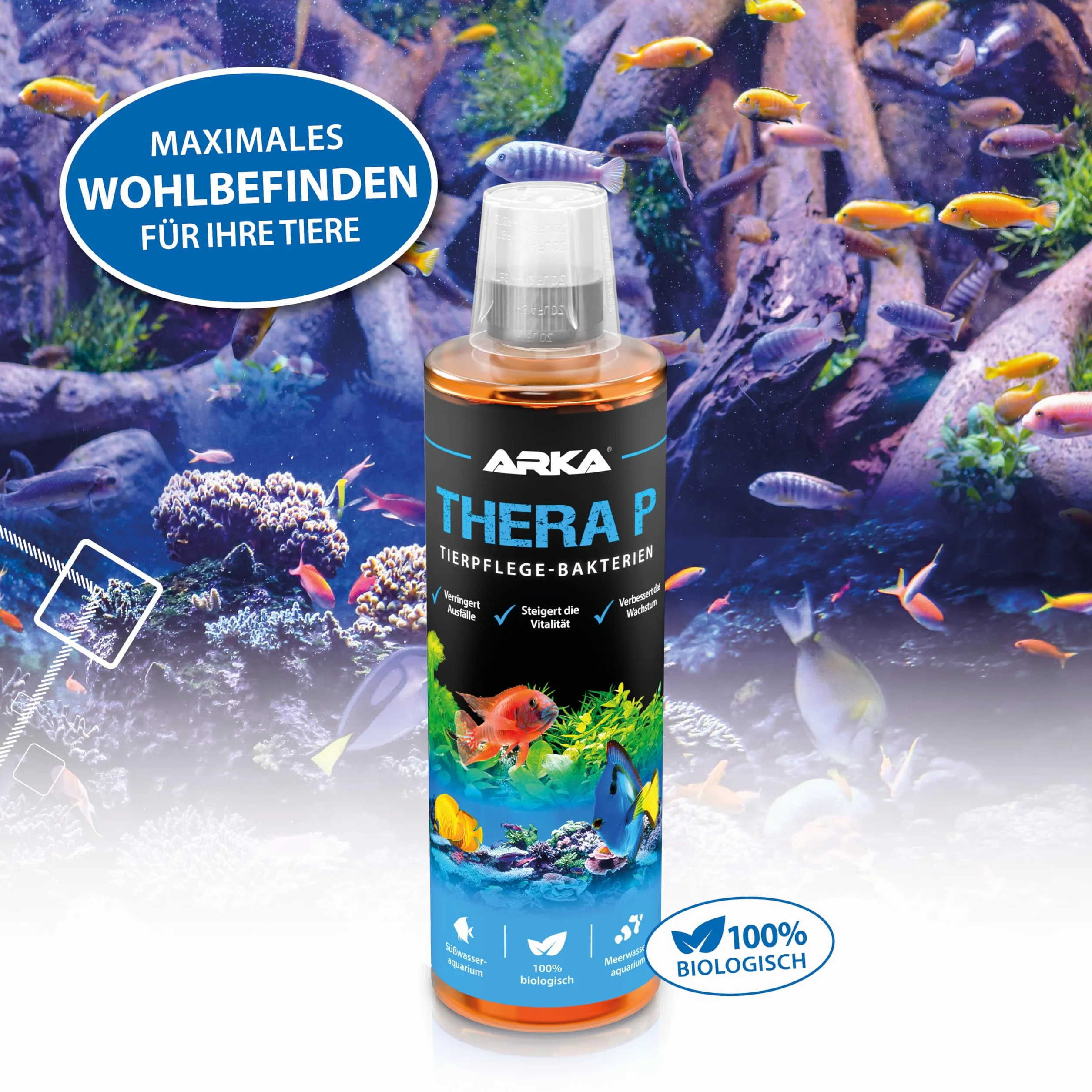 MICROBE-LIFT TheraP 118 ml – pielęgnacja ryb, bakterie oczyszczające, woda słodka i morska