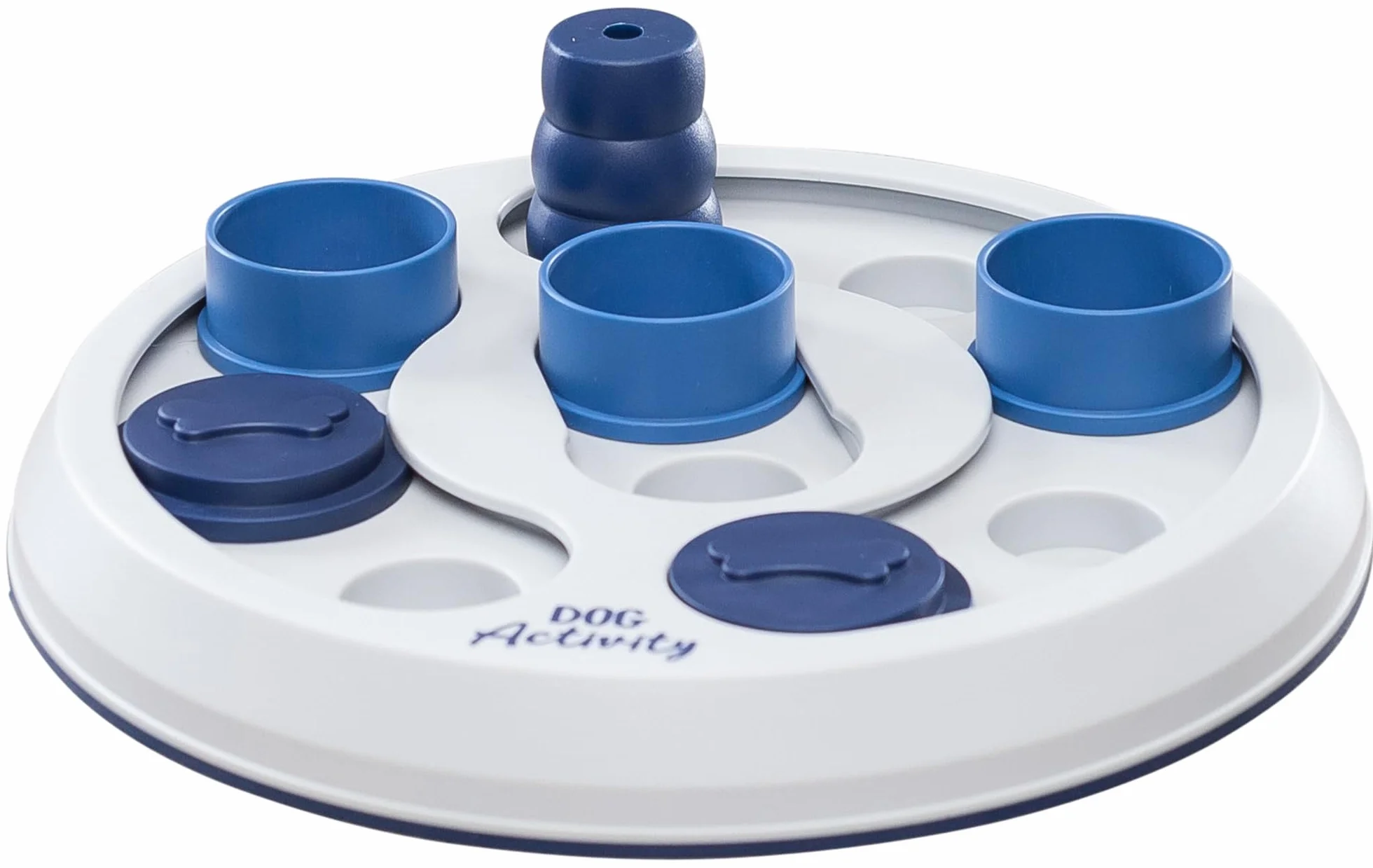 TRIXIE Zabawka dla psa Inteligencja Dog Activity gra strategiczna "Flip & Fun" – wymagająca zabawka inteligencyjna dla psów do pracy, ø 23 cm – 32001