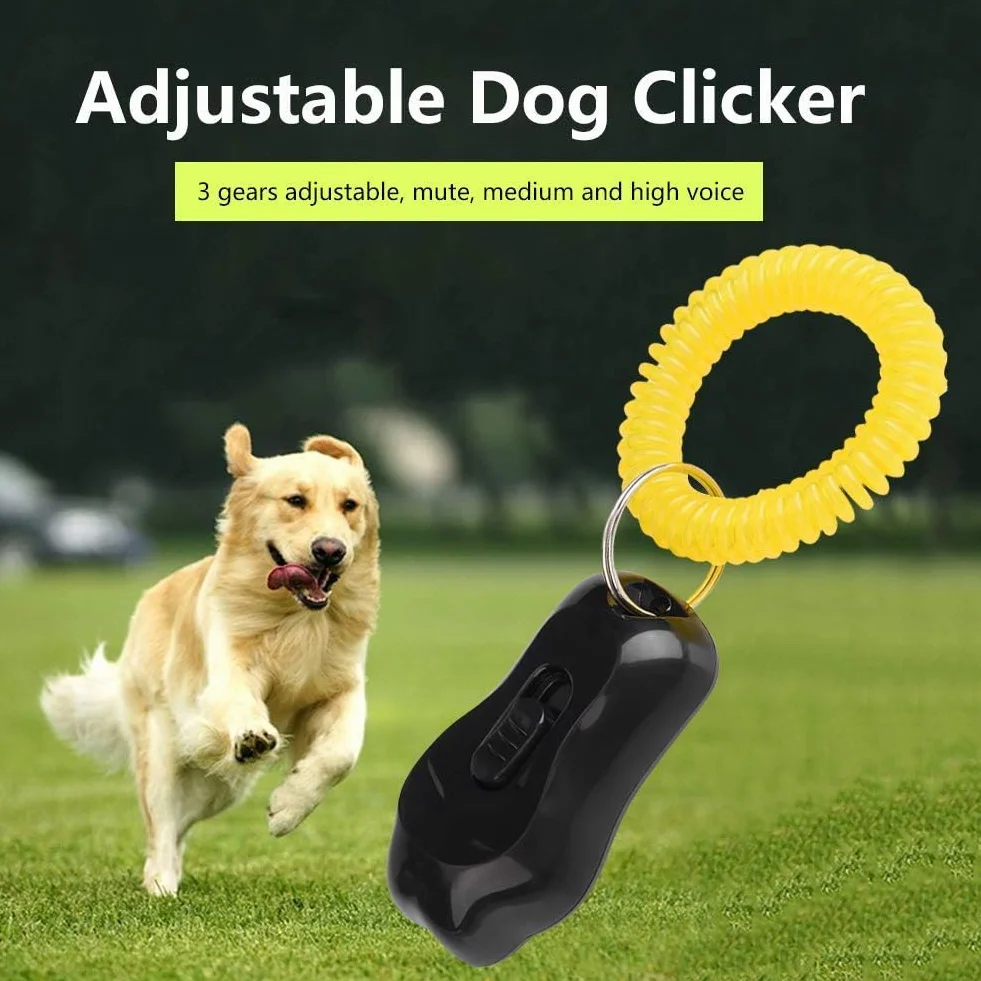 Pet Training Clicker Regulowany do szkolenia psów Koty Konie (czarny)