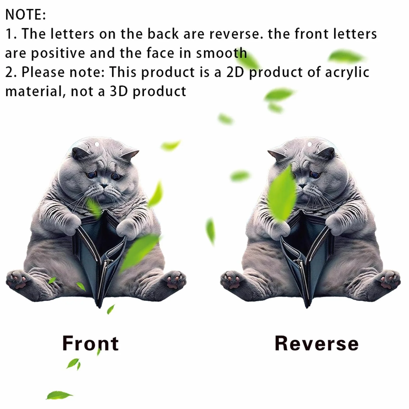 Kot 2D płaski wisiorek, akrylowa zawieszka do torby dla kota, uroczy kot 2D dekoracja plecaka, modna akrylowa ozdoba, lekkie akcesorium podróżne dla kotów, dla dziewcząt i kobiet, żywy akrylowy kot PE