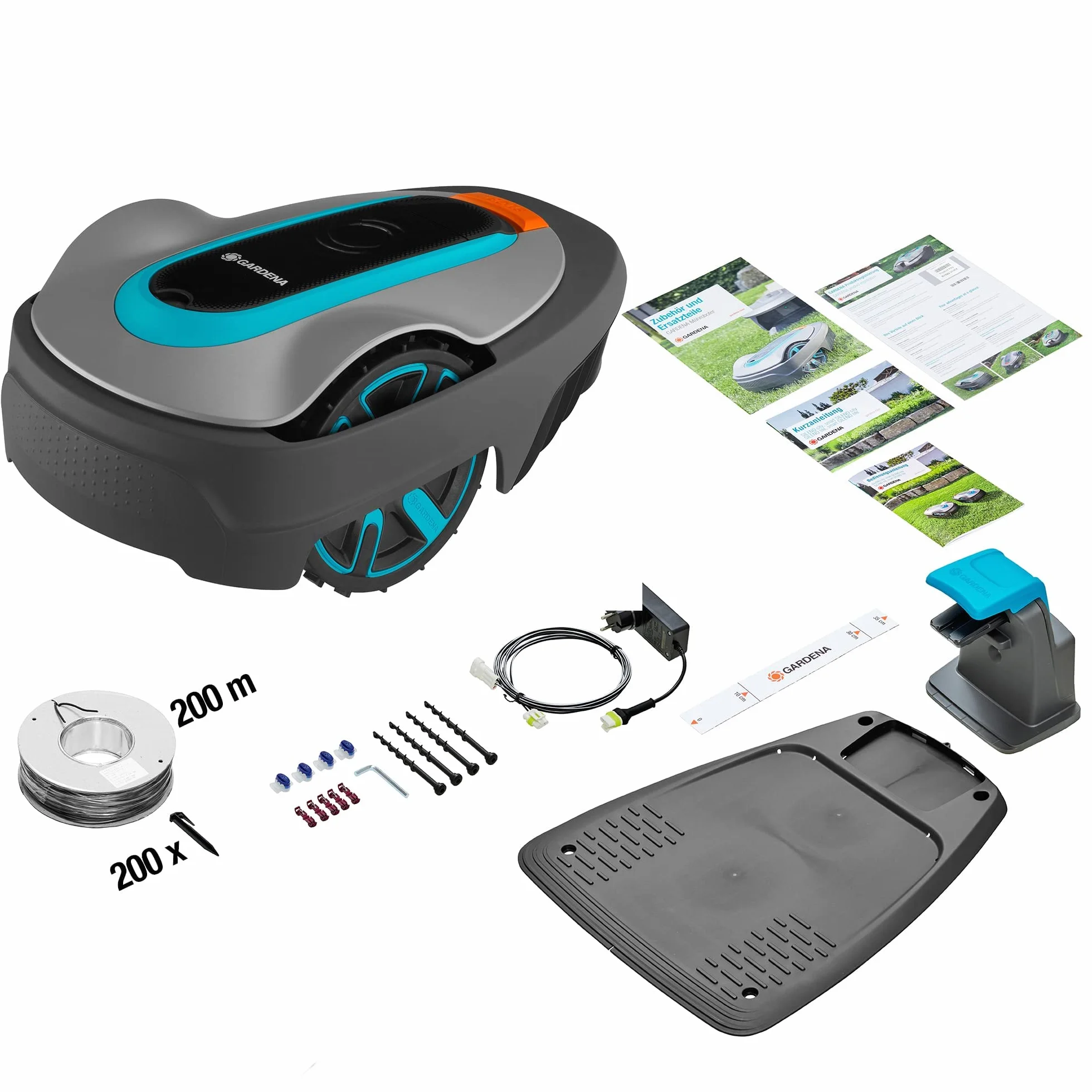 Gardena robot koszący SILENO city 600 m²: Robot koszący do 600 m², precyzyjne koszenie, ustawienia i konfiguracja w aplikacji Gardena Bluetooth, wersja PL (15010-32)