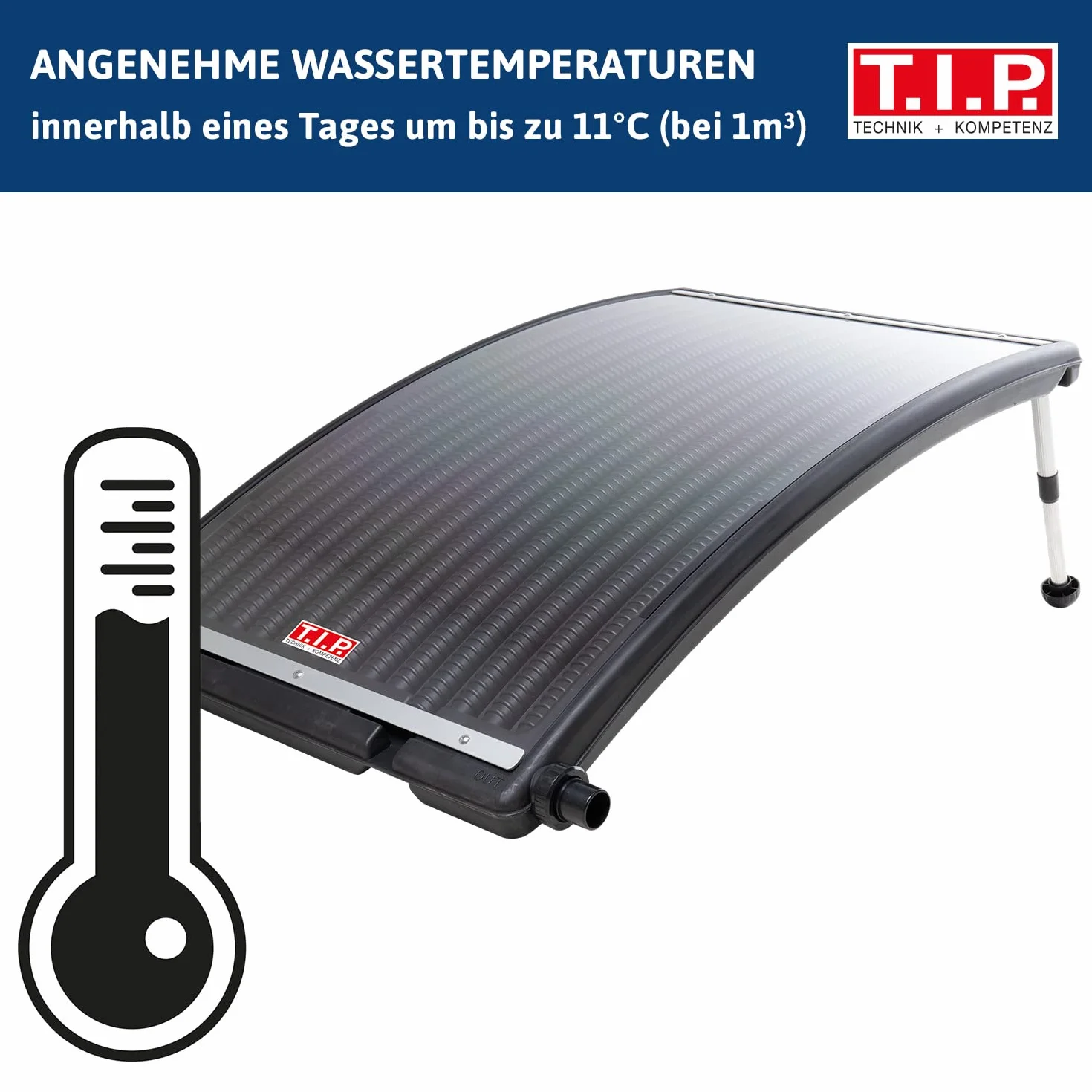 T.I.P. SPH 10000 SPH 10000 SPH 30463 Ogrzewanie solarne do basenów (wielkość basenu 20 m³, możliwość nieograniczonego rozszerzenia, przepływ 10 000 l/h, kolektor słoneczny, przyłącze węża 32/38 mm,