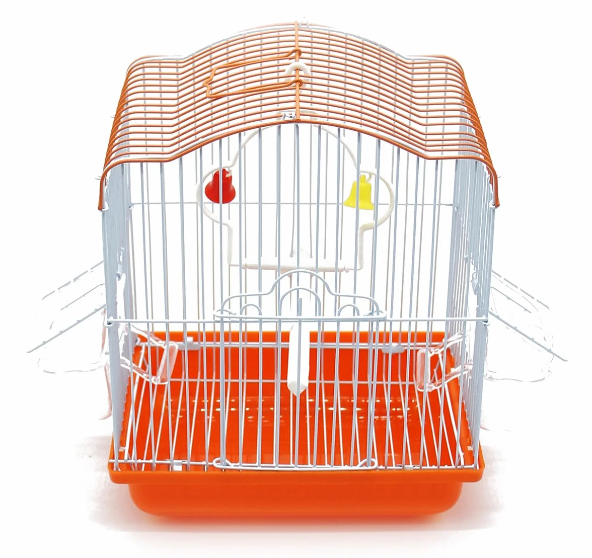 Klatka dla ptaków metalowa BPS-1209 22,5x17x28 cm z dozownikiem pokarmu i poidłem