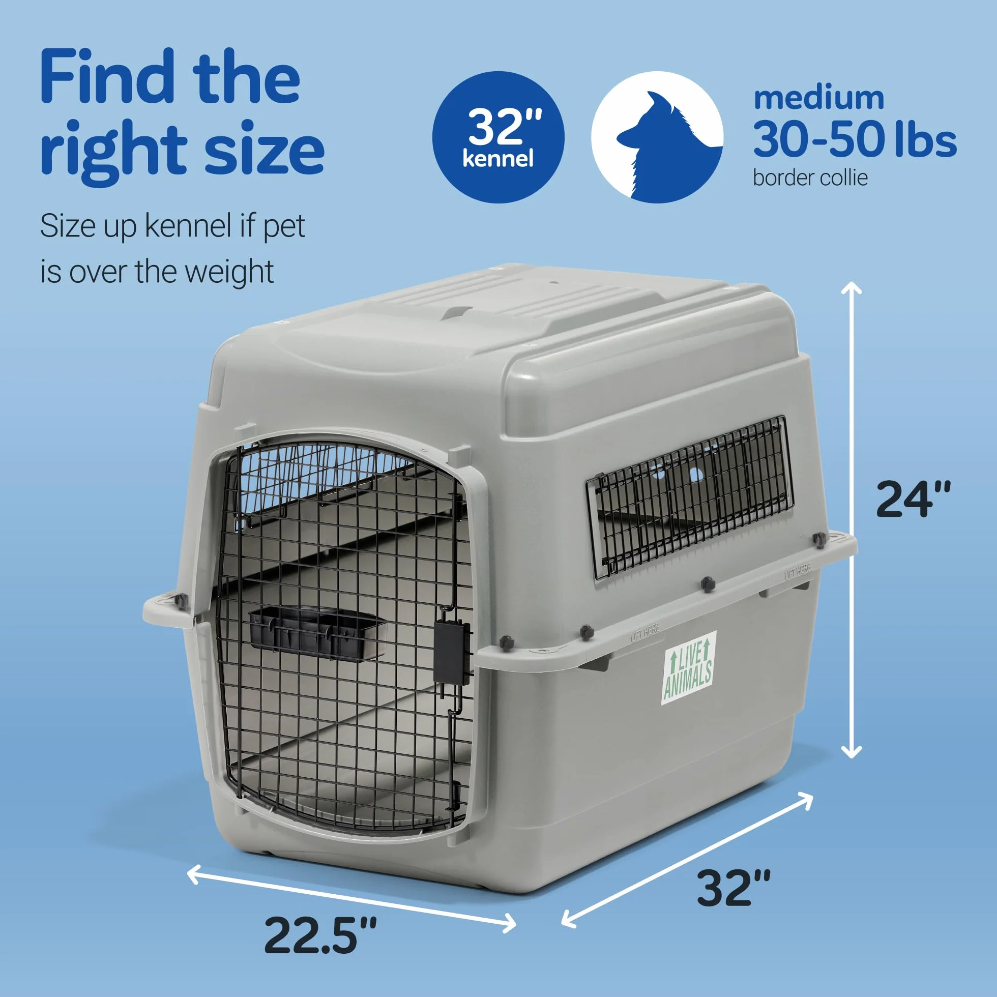 Beeztees Skykennel numer 3 81 x 57 x 60 cm szary