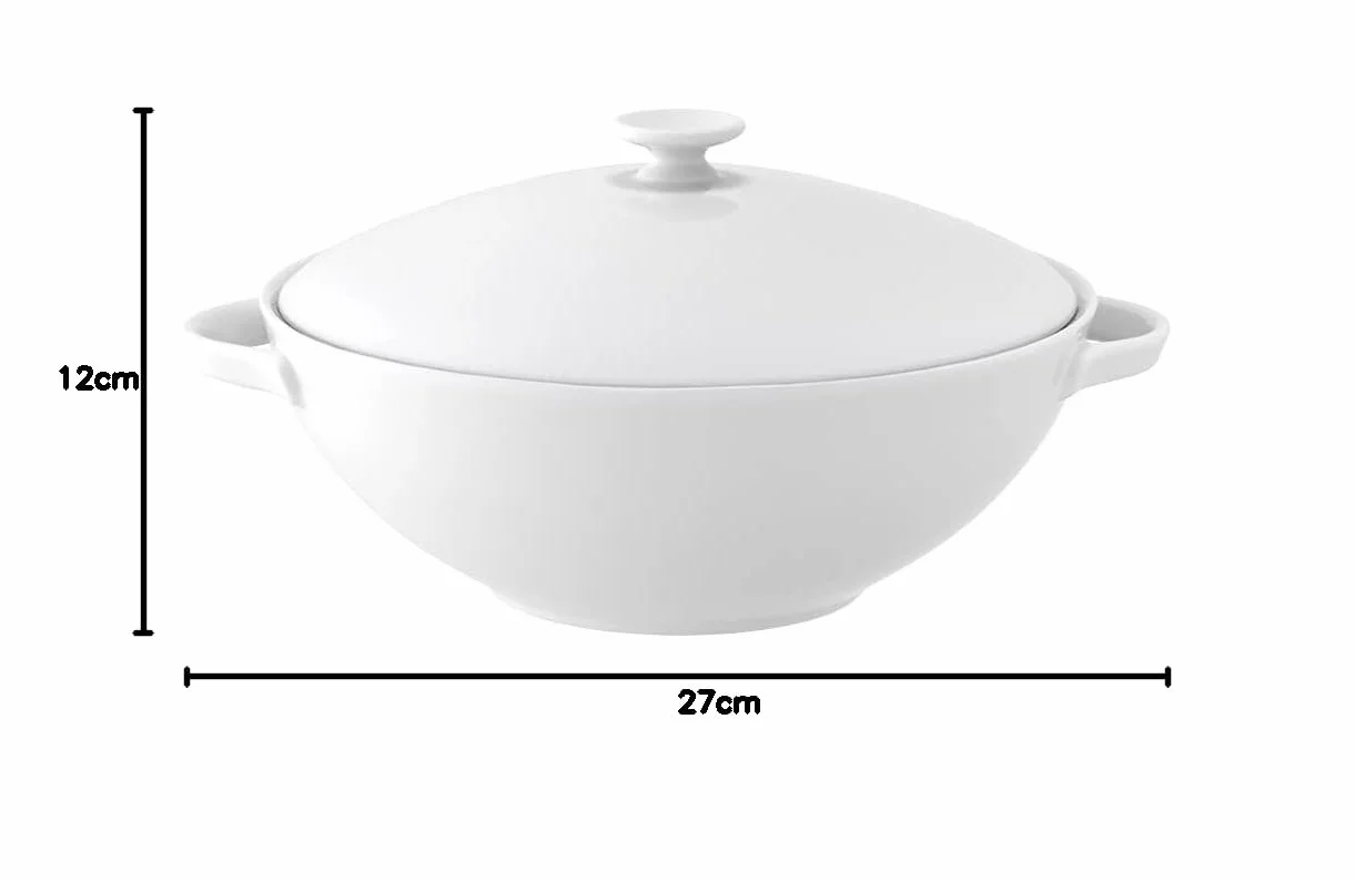 Villeroy & Boch Anmut miska na warzywa o pojemności 2,20 l, wysokiej jakości porcelana kostna, biała