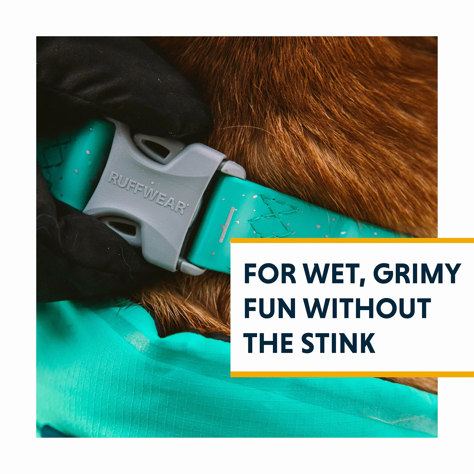 RUFFWEAR Kołnierzyk Confluence 50 cm - 66 cm, Aurora Turkusowy