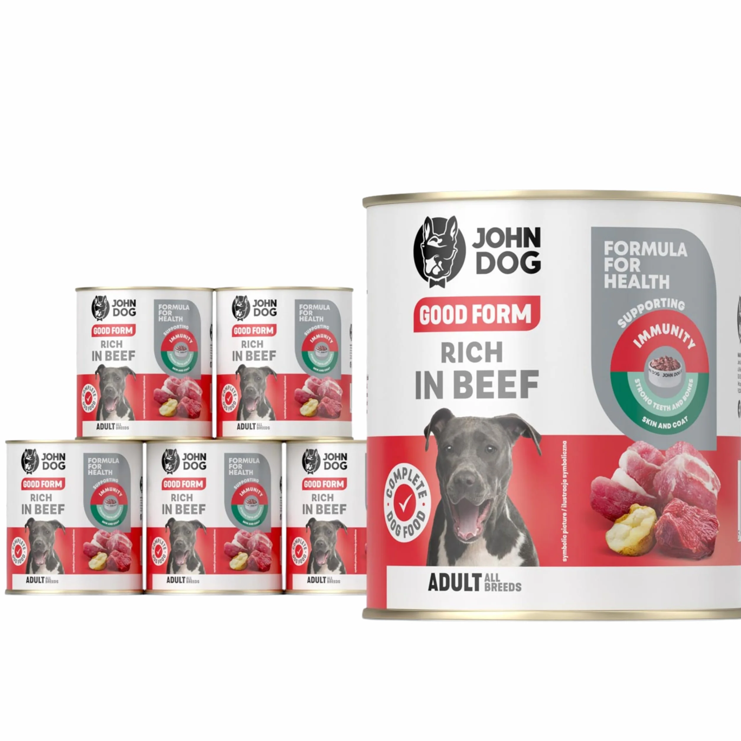 JOHN DOG Good Form karma dla psa wołowina 6x800 g