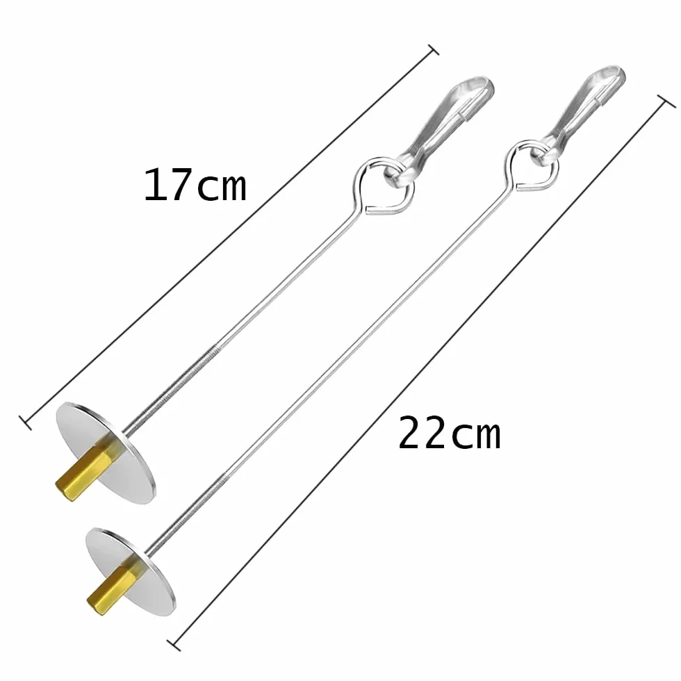Karmnik na szpikulec dla ptaków ze stali nierdzewnej 16,8 cm 21,8 cm podwójny rozmiar uchwyt na owoce i warzywa z łańcuszkiem