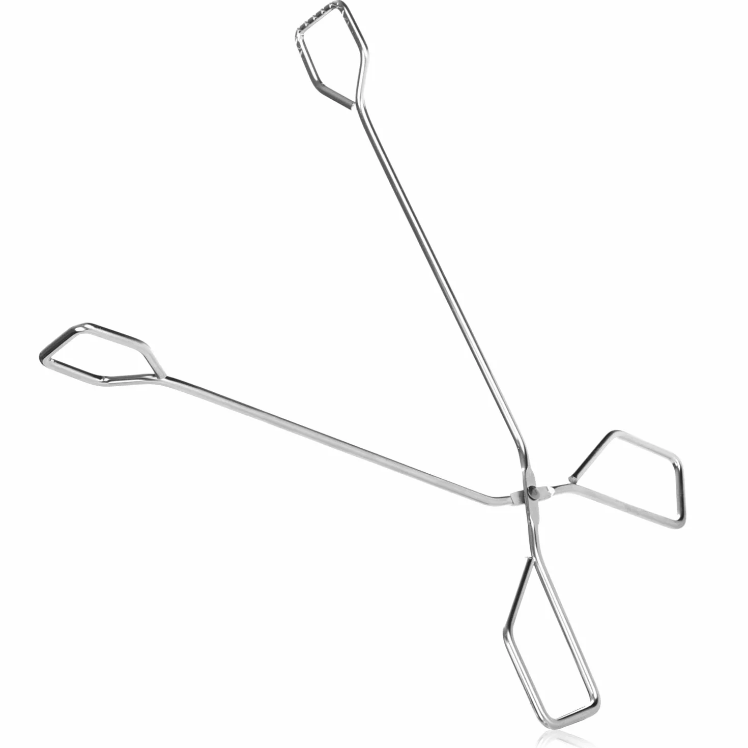 COM-FOUR® 2x klasyczne szczypce do grilla, wysokiej jakosci szczypce kuchenne do obracania potraw z grilla, idealne do grillowania i grillowania (2 sztuki szczypce do grilla ze stali nierdzewnej)