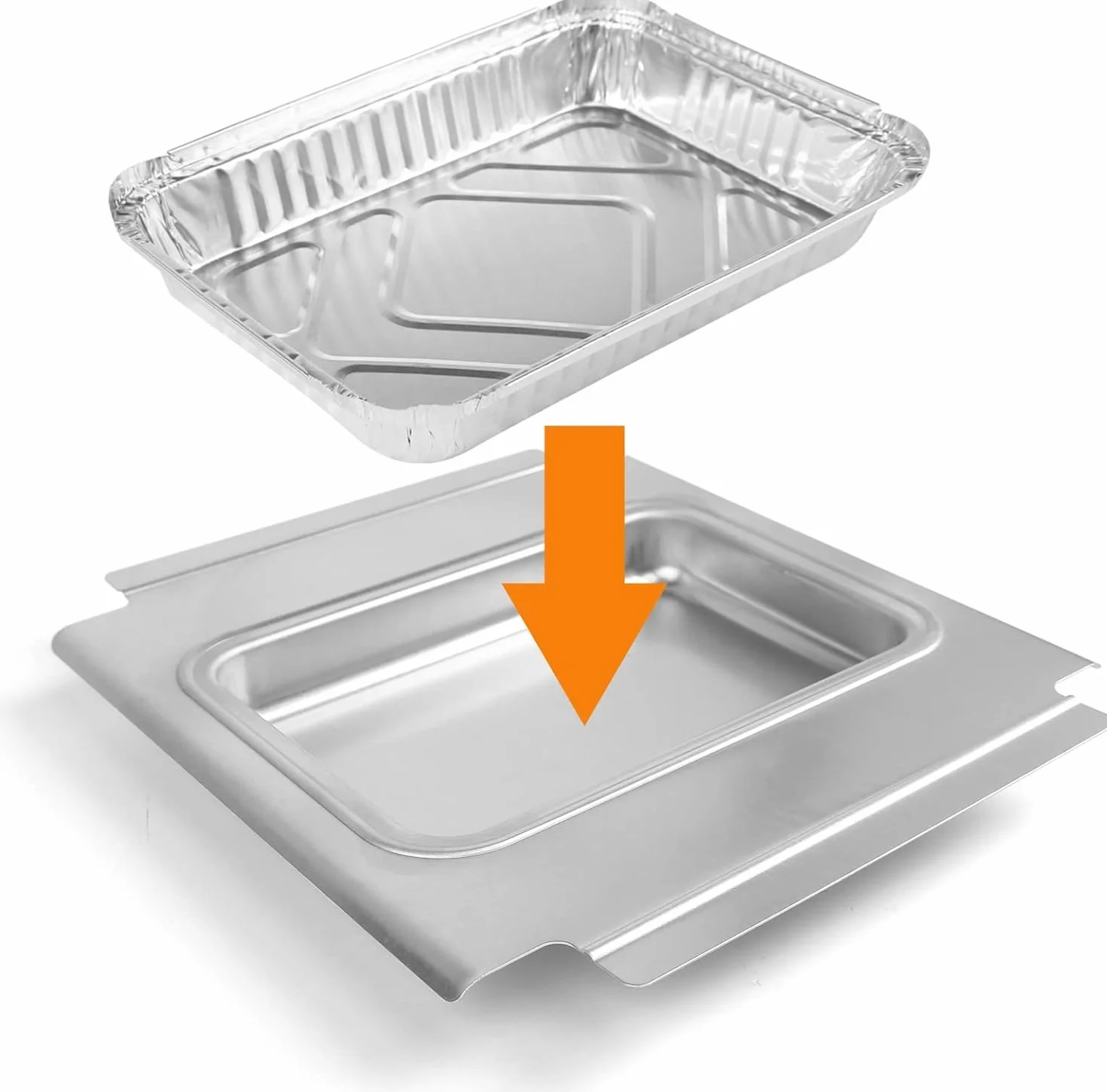 GFTIME 80580 tacki ociekowe do grilla Weber Q200, seria Q300, tacka ociekowa do Weber Q200, Q300, Q220, Q240, Q2000, Q2200, Q320, tacka ociekowa z 15 wkładkami z folii aluminiowej, zamiennik do 41877