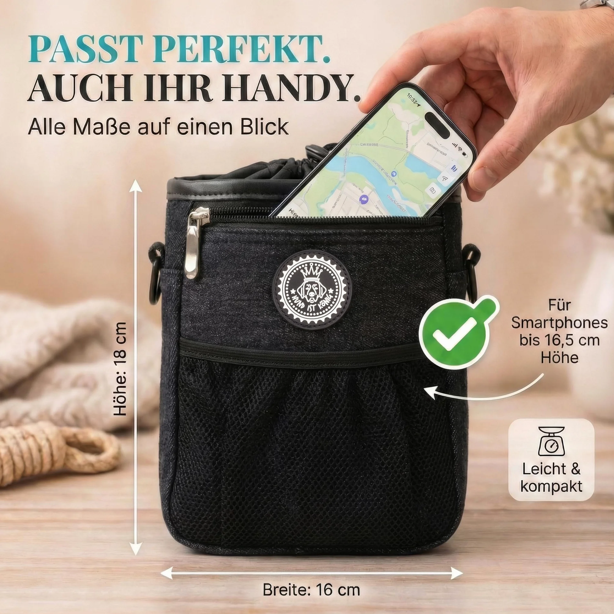 Torba na psią karmę premium, wszechstronna torba na przysmaki do tresury