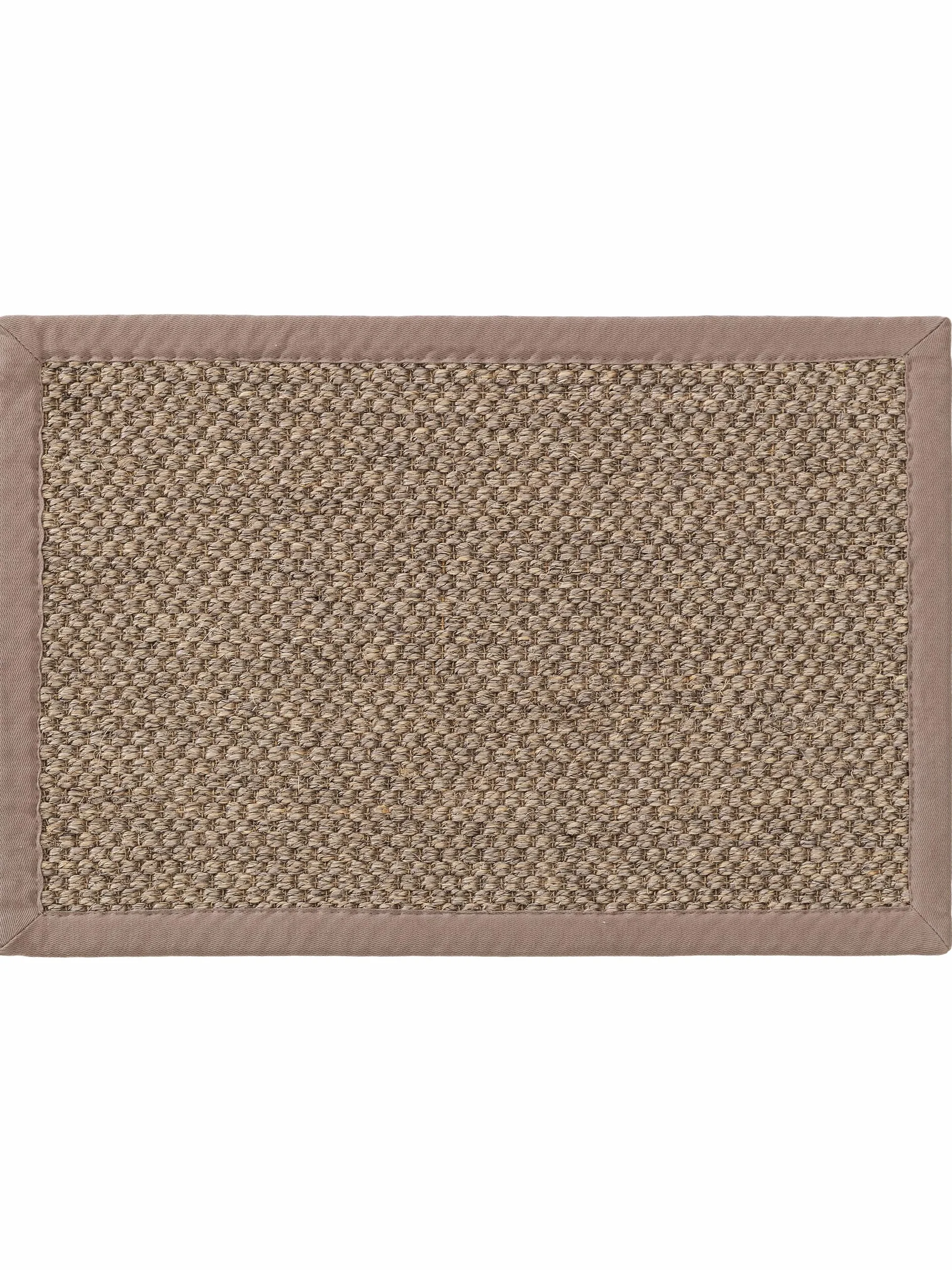 benuta Pure Wycieraczka Greta – 100% sizal – prostokątna i w stylu bordiury, uni, Natural Living, Scandi Living – łatwa w pielęgnacji do salonu, sypialni, korytarza, na taras, balkon, szara, 60 x 90