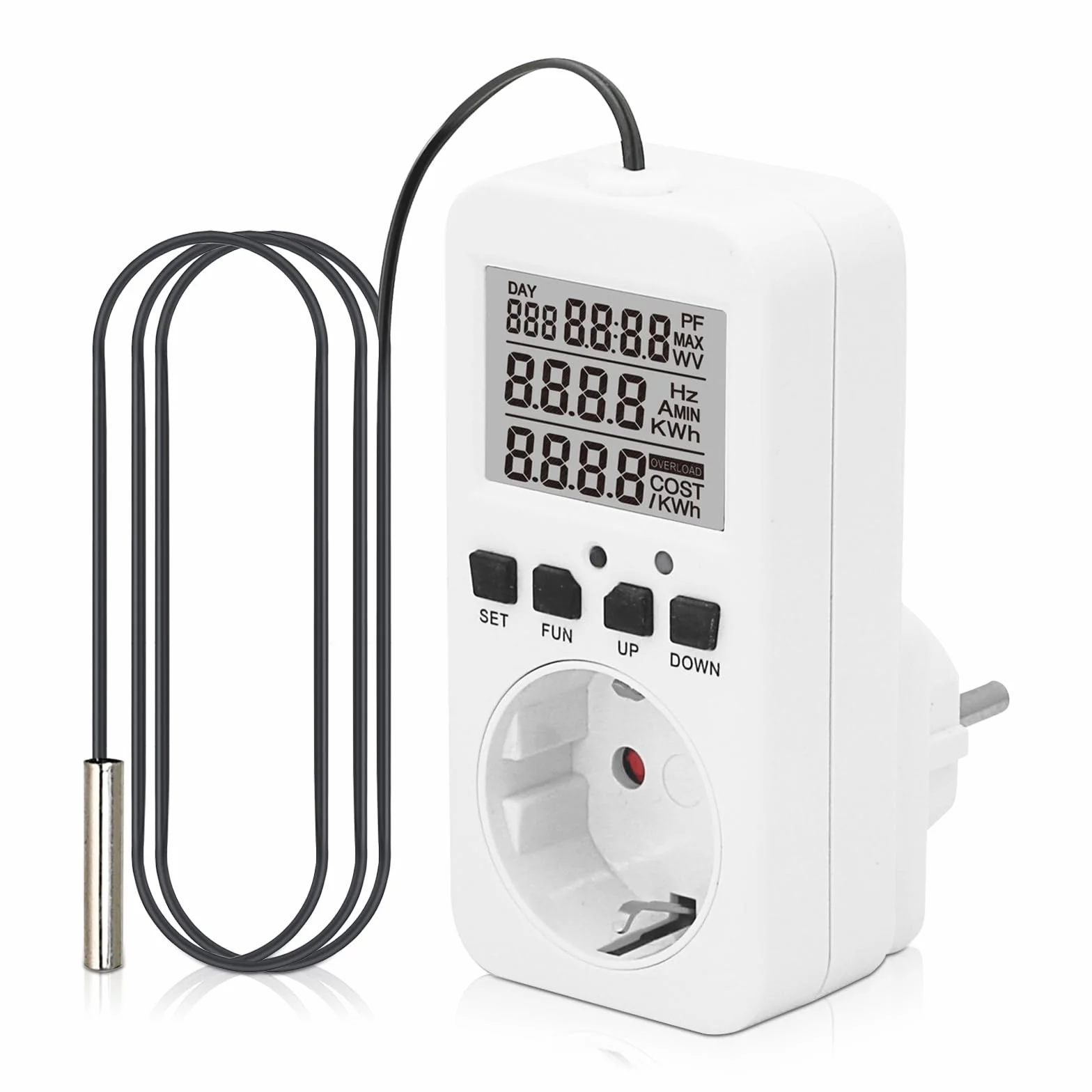 Cyfrowy termostat 230 V wodoszczelny regulator temperatury z czujnikiem do szklarni akwarium terrarium