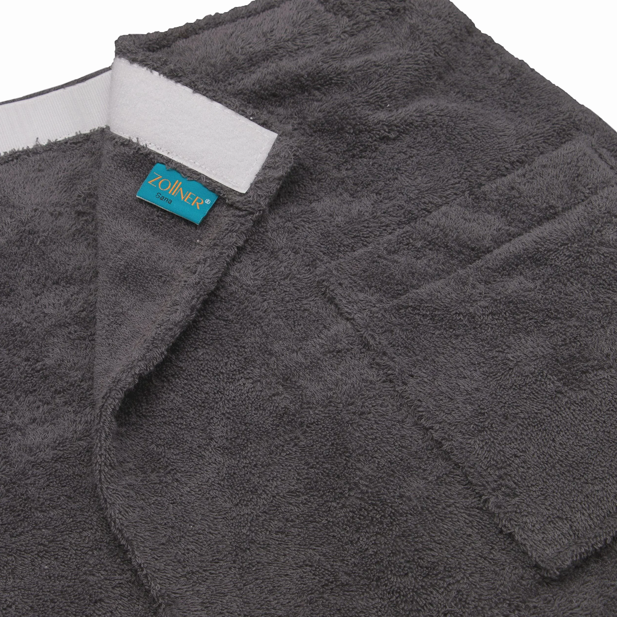 ZOLLNER Kilt do Sauny Męski z Gumką Zapięcie na Rzep 100% Bawełna L/XL Szary