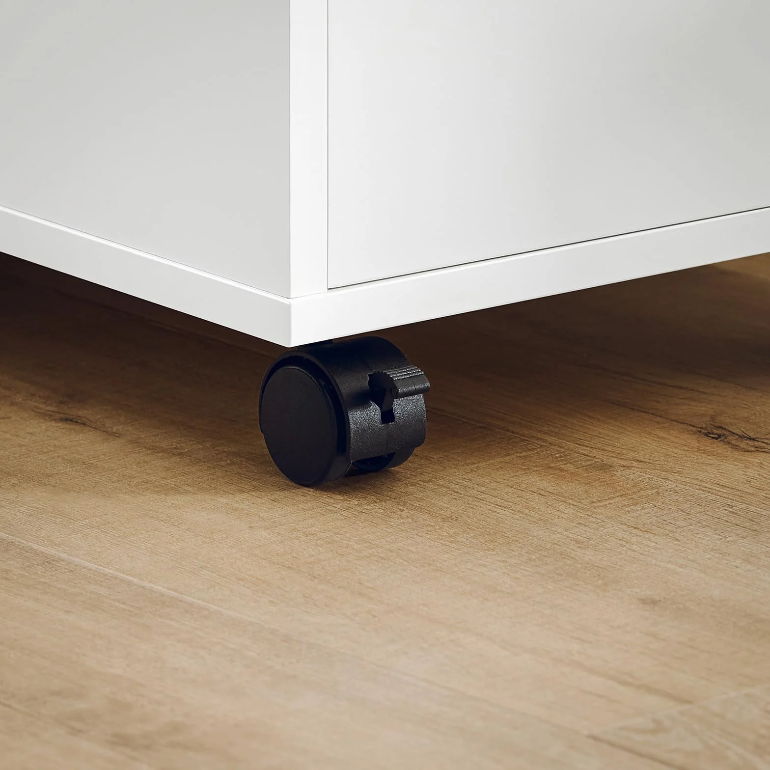 SoBuy Stojak na drukarkę z kółkami – Mobilny stół pod drukarkę i szafka biurowa do biura i Home Office, z szufladami i półkami, B60 x D30 x H60 cm, FBT130-WN