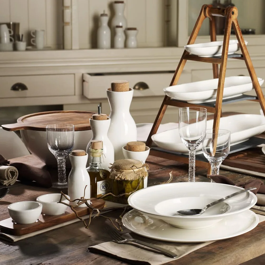Villeroy & Boch Artesano oryginalny talerz do zupy, 25 cm, porcelana premium, biały