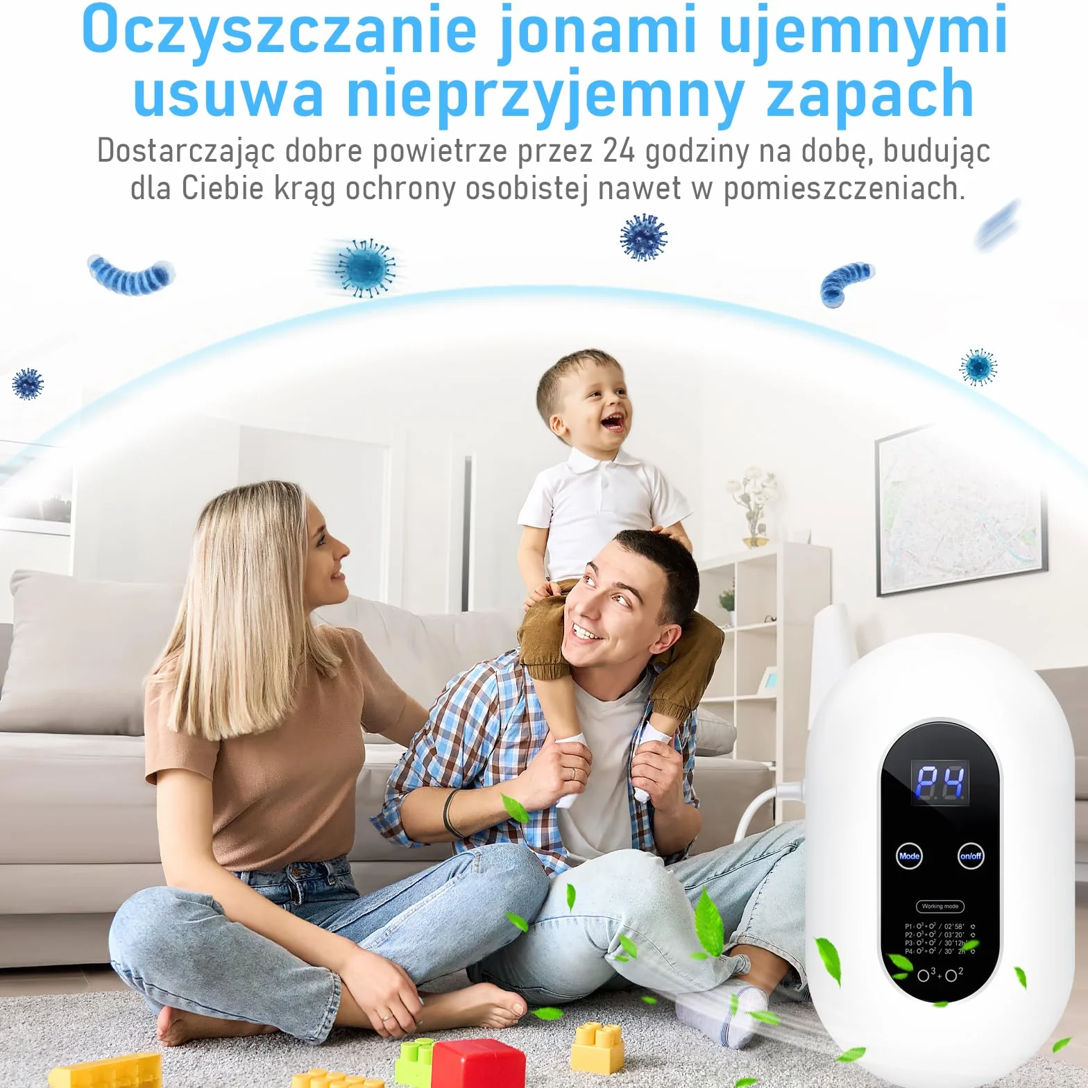 Oczyszczacz powietrza z generatorem ozonu, mini oczyszczacz powietrza ozonu, sterylizator do dezodoryzacji ozonu, dezodorant jonizatora ozonu do łazienki, zwierząt domowych, formaldehydu