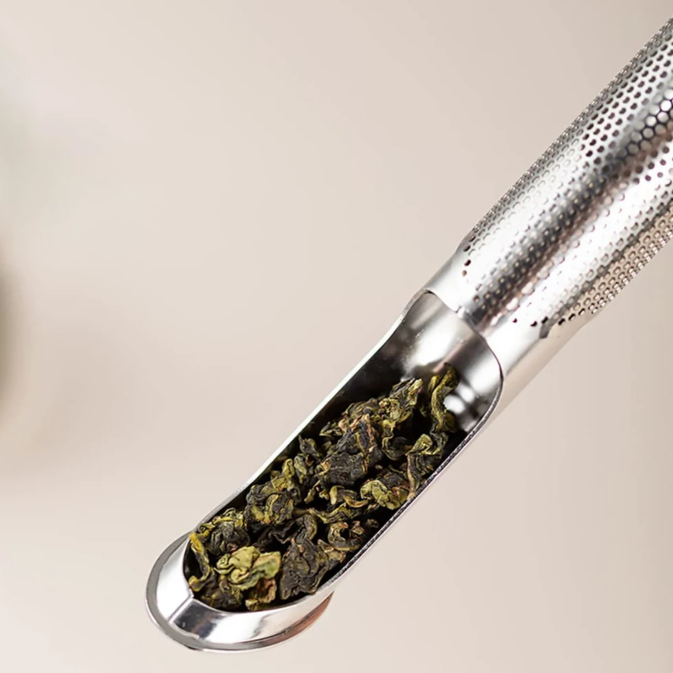 Filtry do herbaty, dyfuzor do herbaty ze stali nierdzewnej, wielokrotnego użytku, zaparzacz do herbaty, długi uchwyt, siatkowy sitko do herbaty sypkiej, przypraw, róży, idealny do zawieszenia na kubku