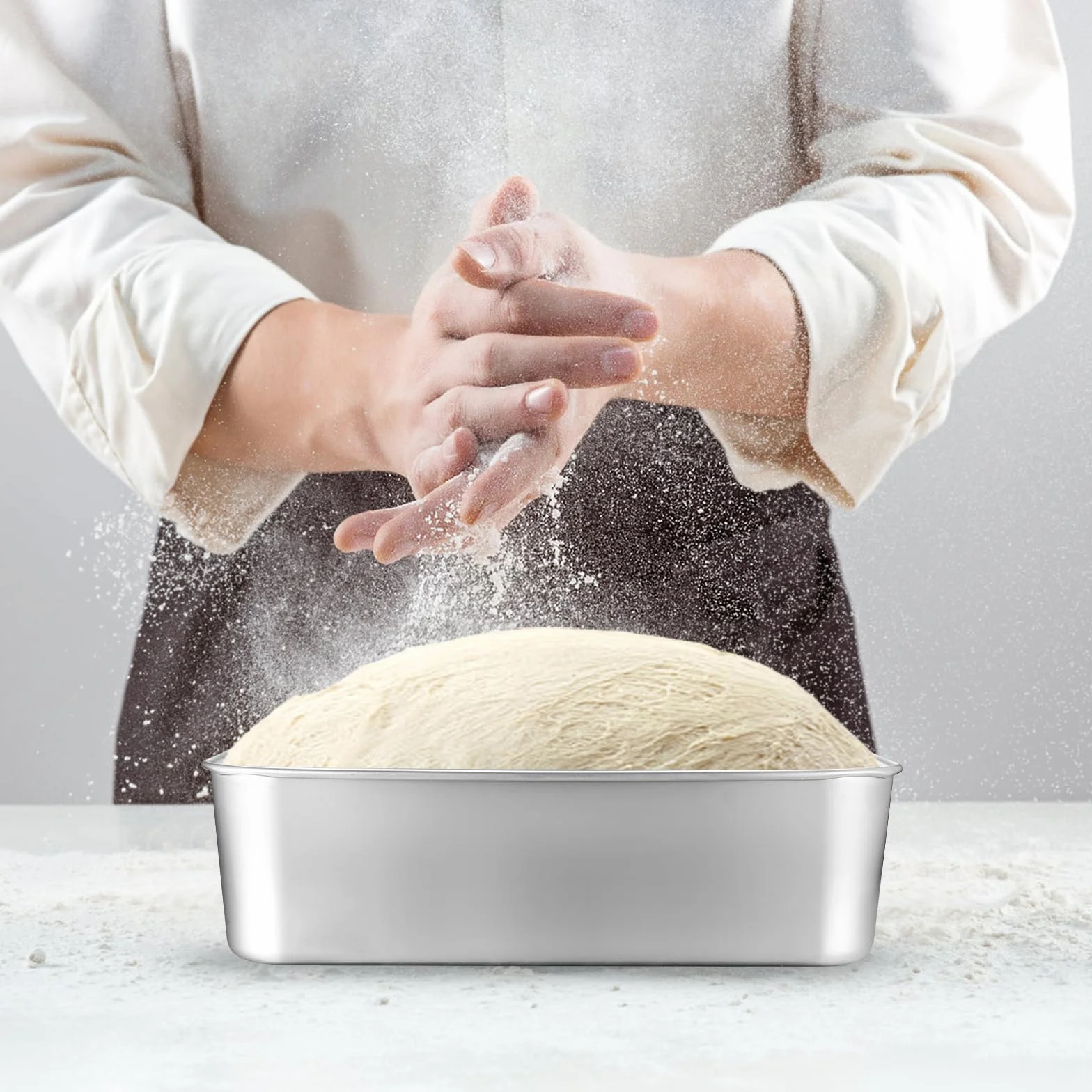 3 szt. foremek na chleb do pieczenia, foremki do pieczenia ciast ze stali nierdzewnej, prostokątne formy do chleba bananowego, tostu, ciasta, lasagne, 22 x 15 x 6 cm, 3 szt