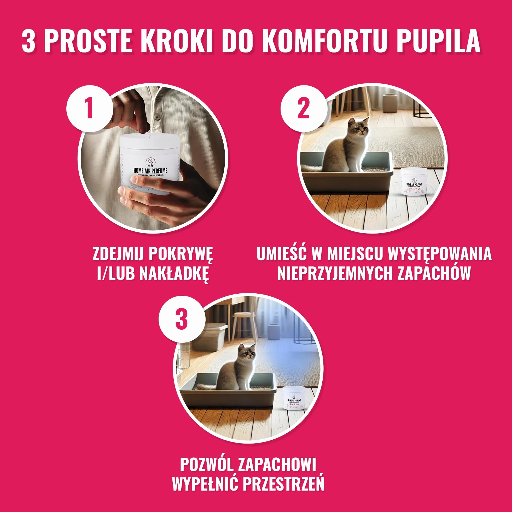 Neutralizator zapachów dla zwierząt domowych w żelu - Odswierzacz usuwający nieprzyjemne zapachy - Pozostawia świeżość morskiej bryzy - 170 g