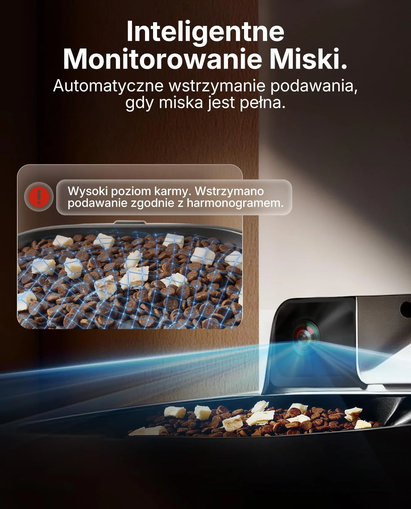 PETKIT Automatyczny Dozownik Karmy dla Kota z Kamerą 2.4G 5GHz WiFi 1080P HD Podwójny Lejek 5L