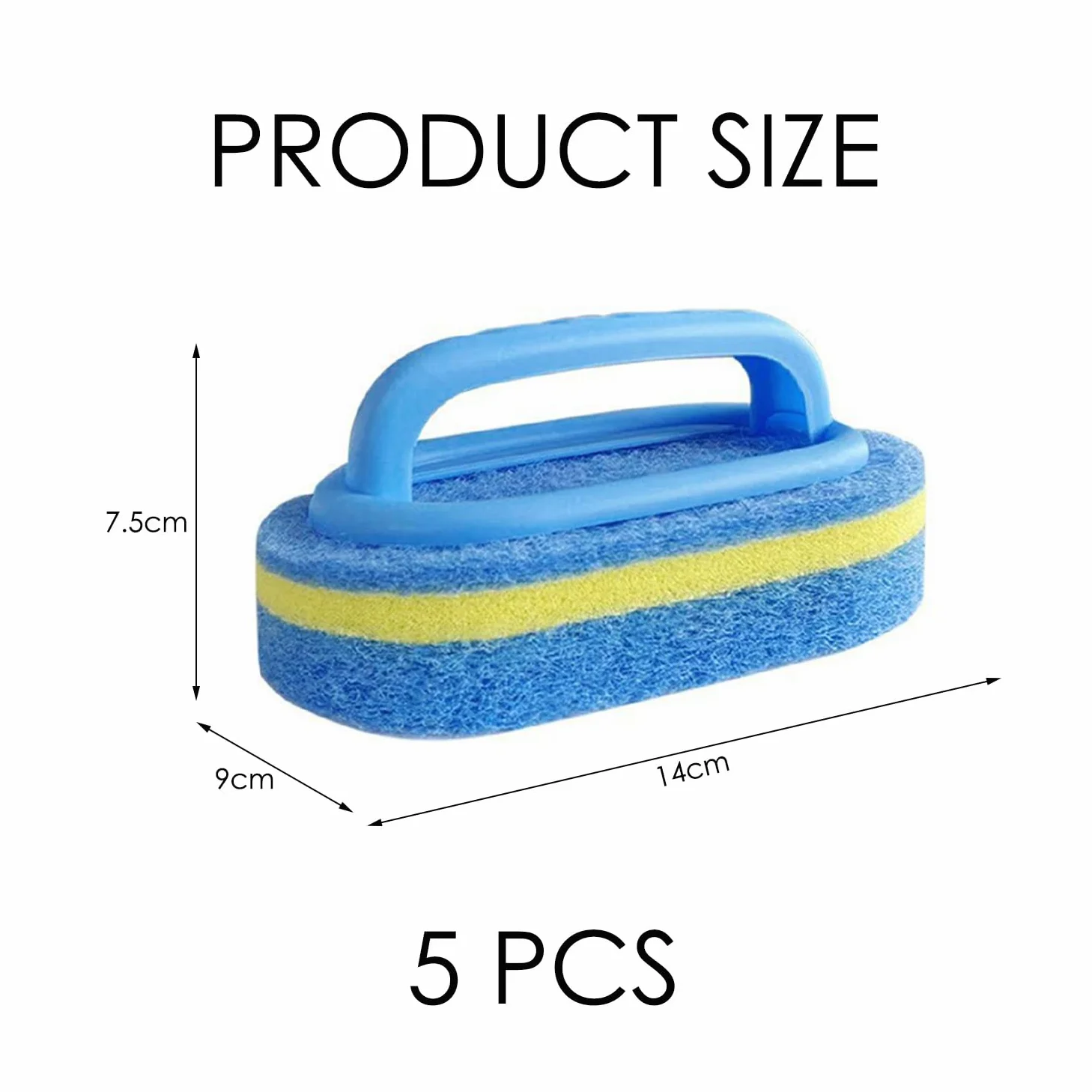 5 gąbek do czyszczenia, chusteczki gąbkowe z uchwytami, szczotki do czyszczenia kuchni, szczotki do czyszczenia wanny, szczotki do czyszczenia gospodarstwa domowego.