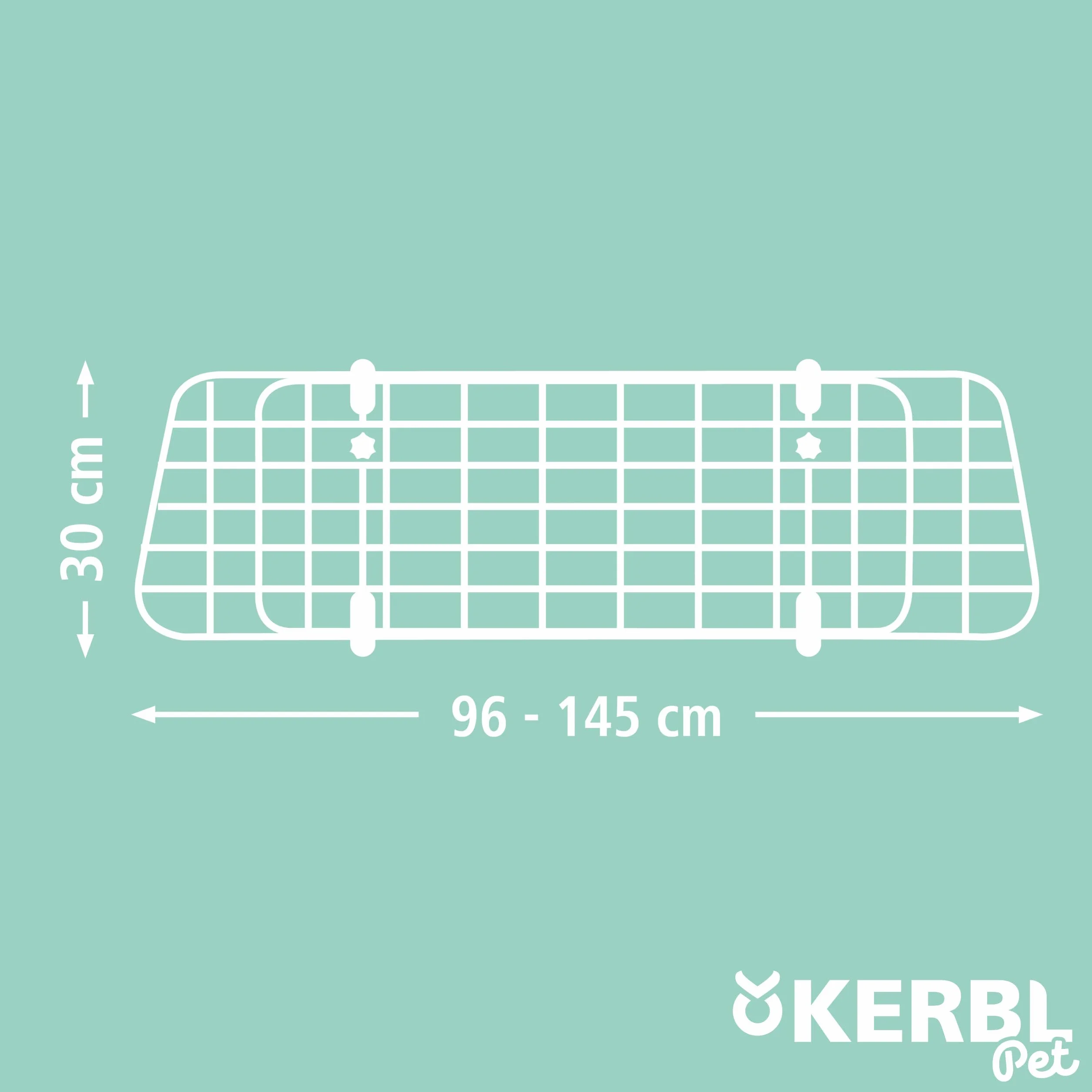 Kerbl Maxi-Pet Kratka do Samochodu, Czarny, 96-145 x 30 cm