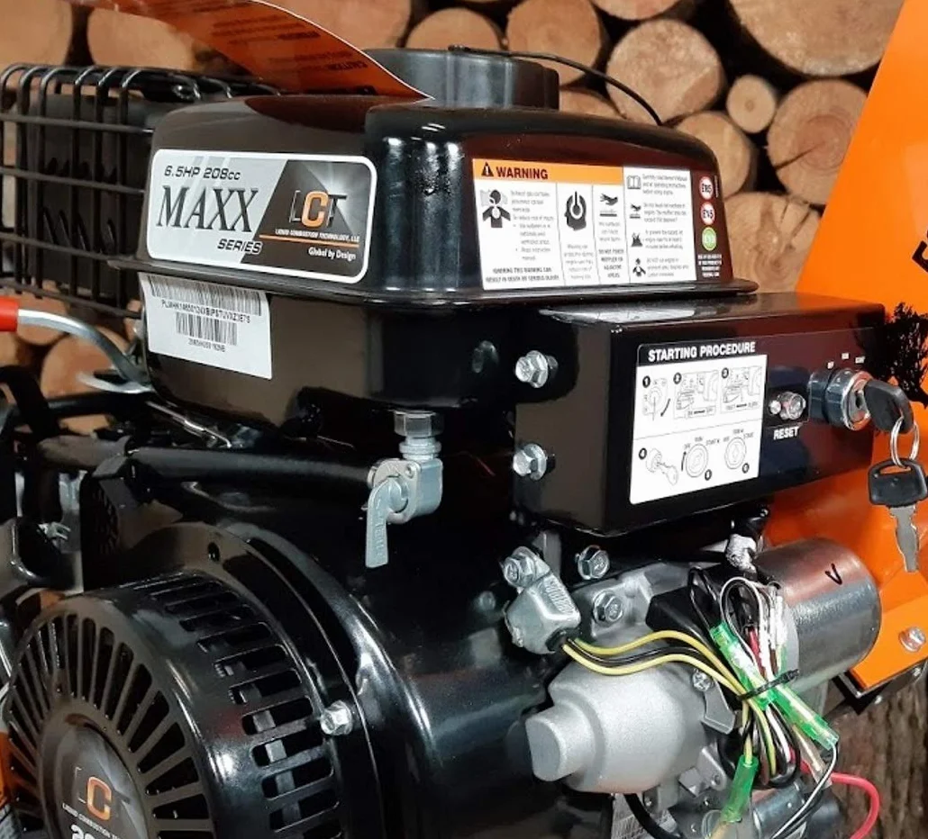 Forest Master FM6DDES Rębak do drewna benzynowy z elektrycznym rozruchem 6 KM, samopodający - lekki i dobrze wyważony - rozdrabnia do 50 mm (2 cale)