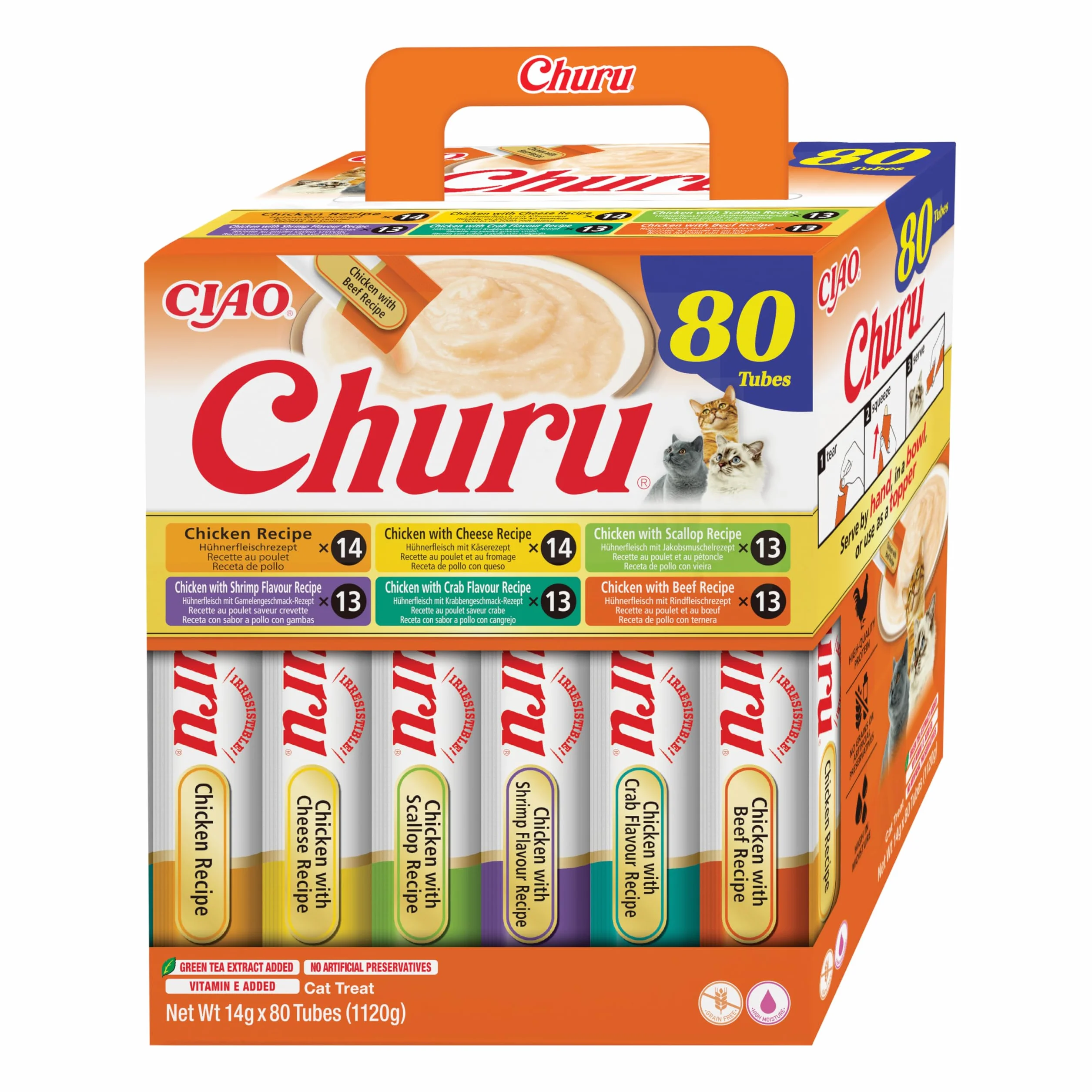INABA Churu Przysmaki dla kotów 80 x 14 g